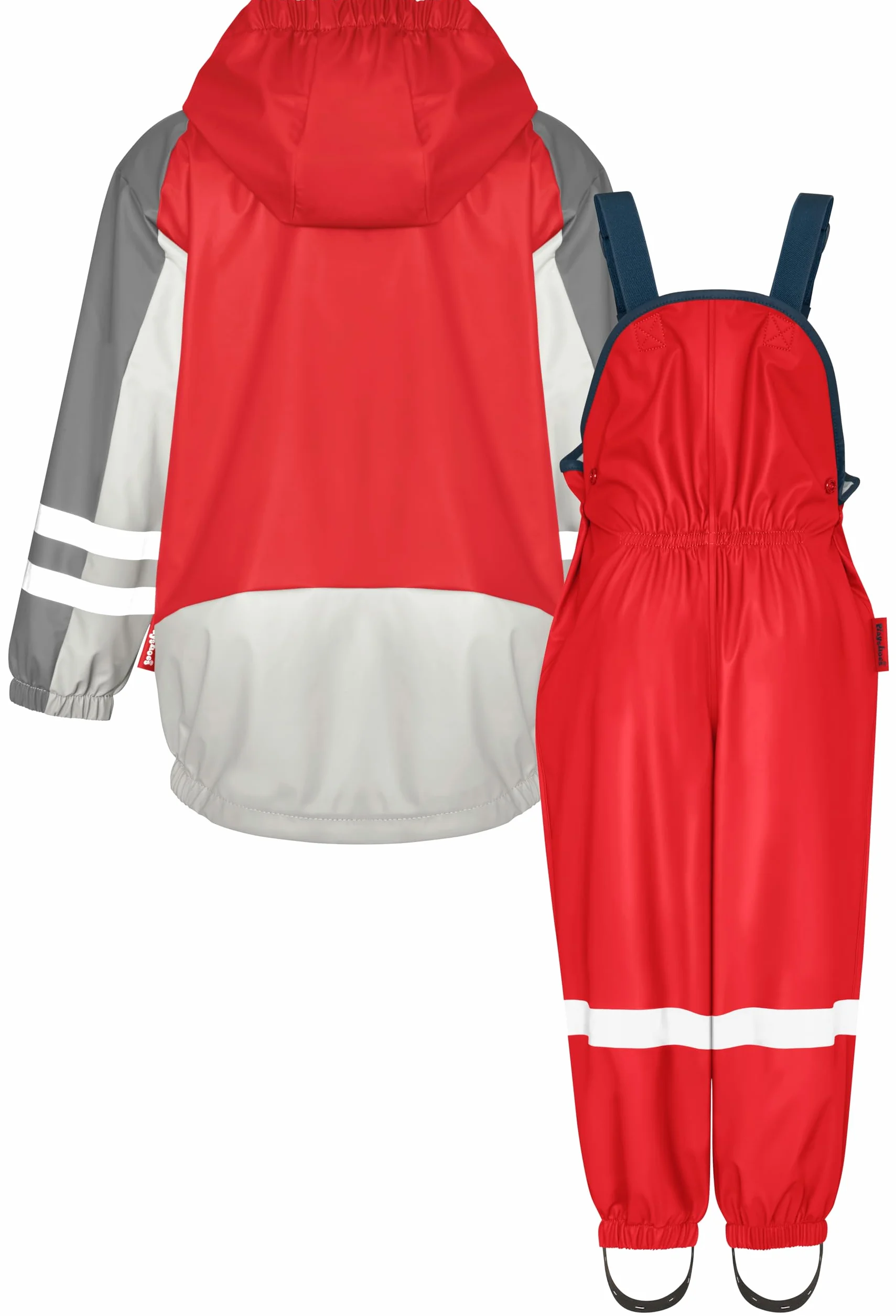 Playshoes Regenanzug Kombinezon przeciwdeszczowy, 3 w 1 czerwony i czerwony, 98 (zestaw 2) dla dzieci, 3 w 1 czerwony i czerwony, 98