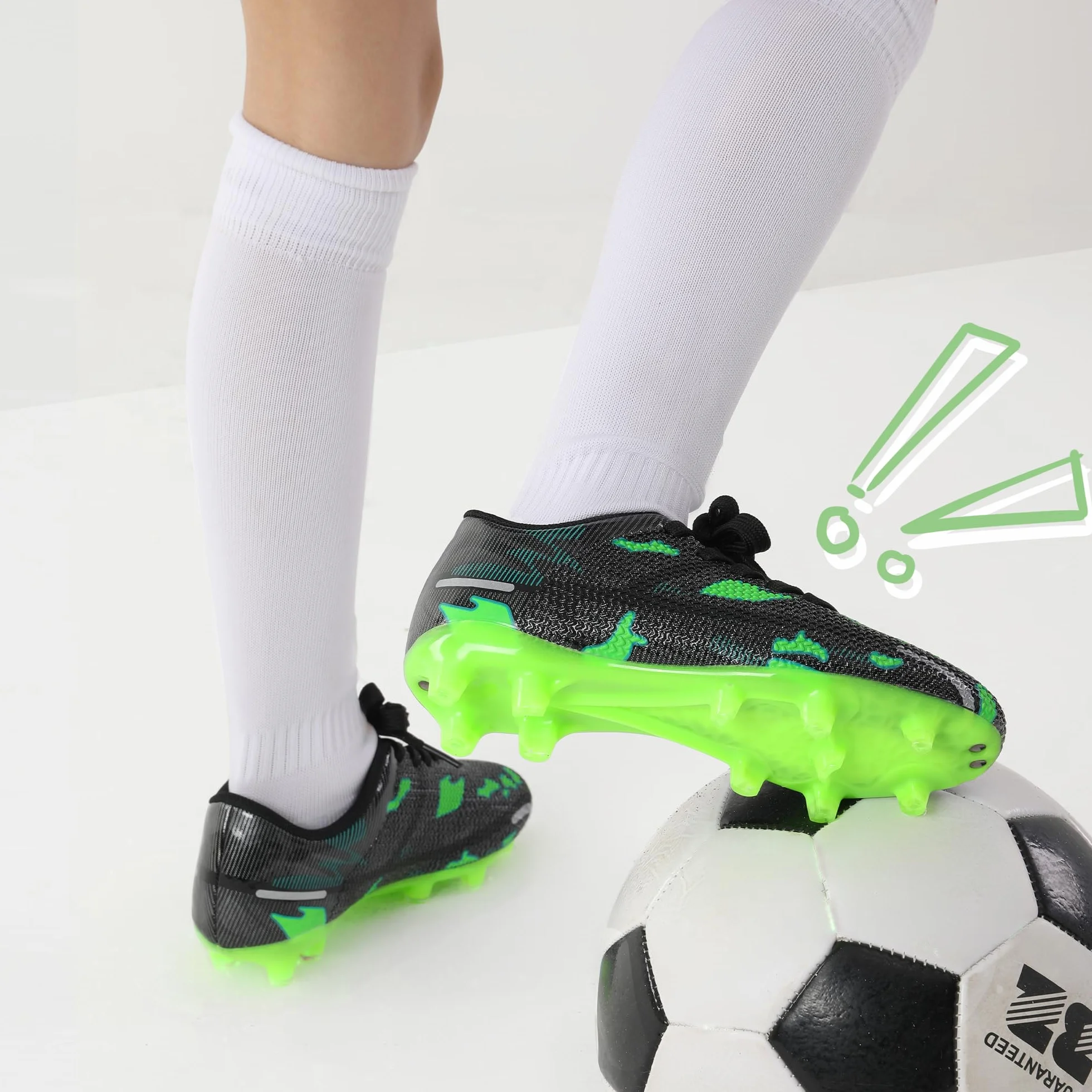 DREAM PAIRS Buty Piłkarskie Dziecięce Korki dla Małych i Dużych Dzieci