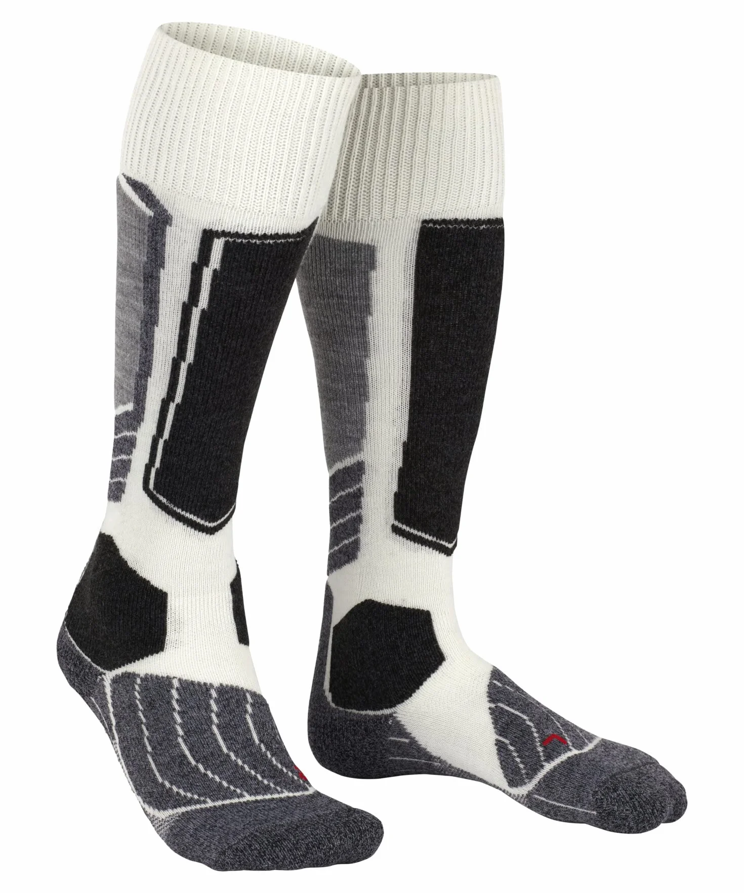 FALKE Skarpety narciarskie SK1 Comfort W Kh Wełna Jedwab ciepłe grube 1 Para Biały Off-White 37-38