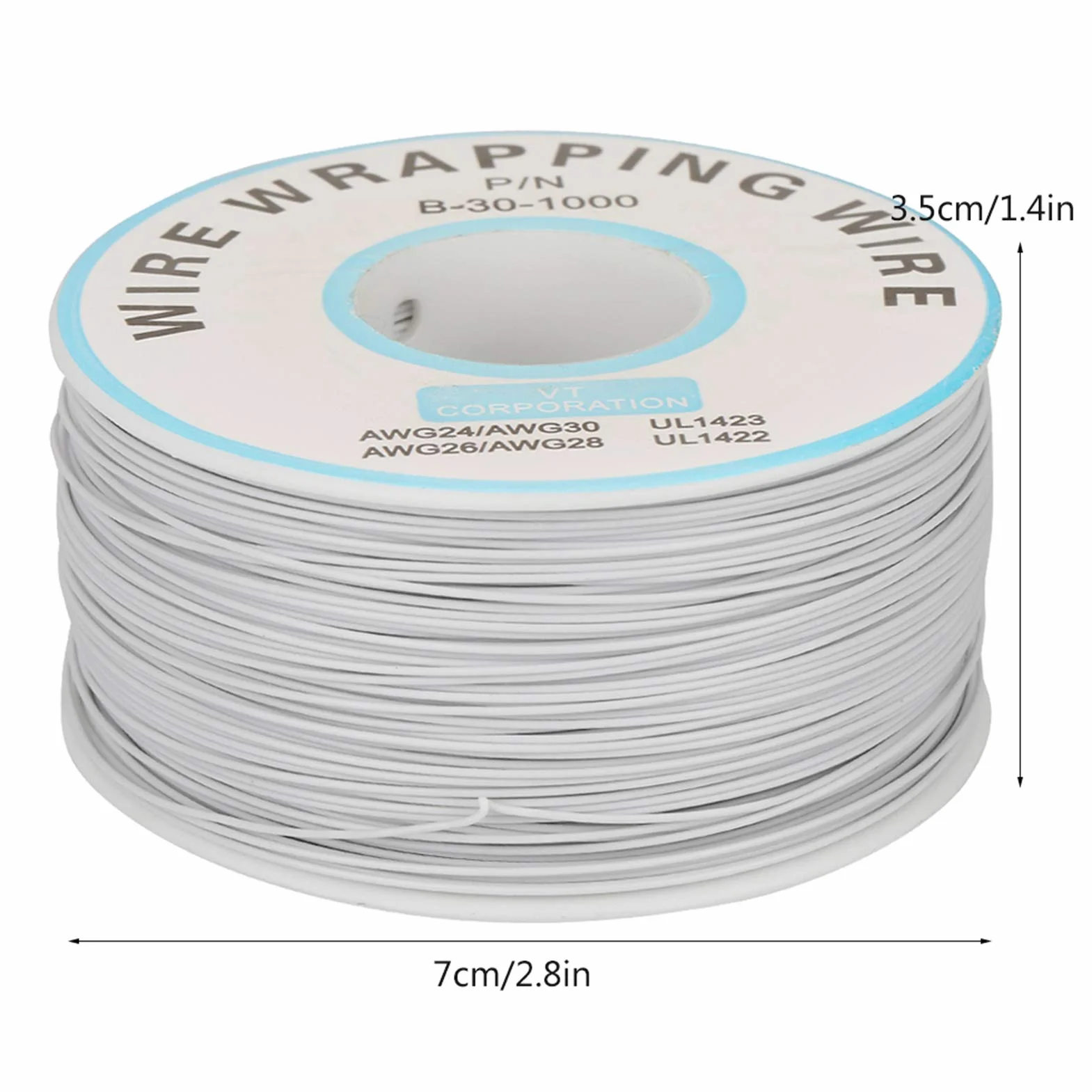 Drut Miedziany Cynowany 30AWG 0,25mm Izolowany Silikonem 200m Biały do Lutowania PCB Kabel Elektryczny dla Elektroniki Akcesoria Elektroniczne Przewód Lutowalny