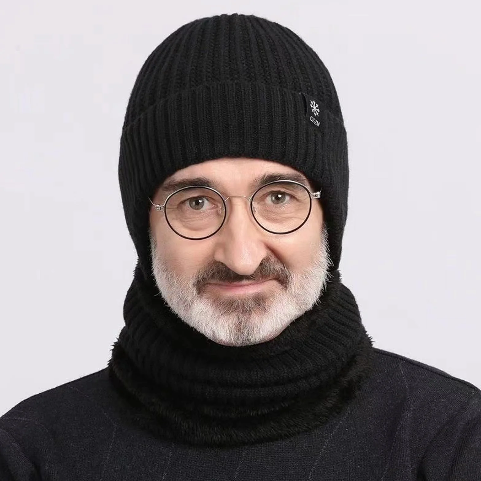 Zestaw rękawic z kapeluszem i szalikiem dla kobiet mężczyzn, unisex czapka ocieplacz na szyję zimowe rękawiczki do ekranu dotykowego Beanie ocieplacz na szyję rękawiczki termiczne czapka z