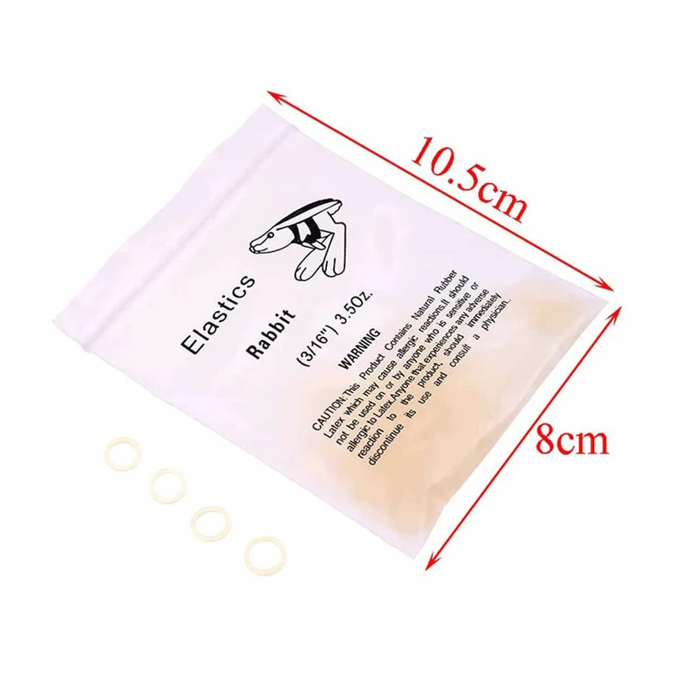 Ortodontyczne gumki gumowe, ortodontyczne luki dentystyczne 3/16 przezroczyste elastyczne taśmy, 300 sztuk uniwersalne, Orthodontics Rubber Band Tool