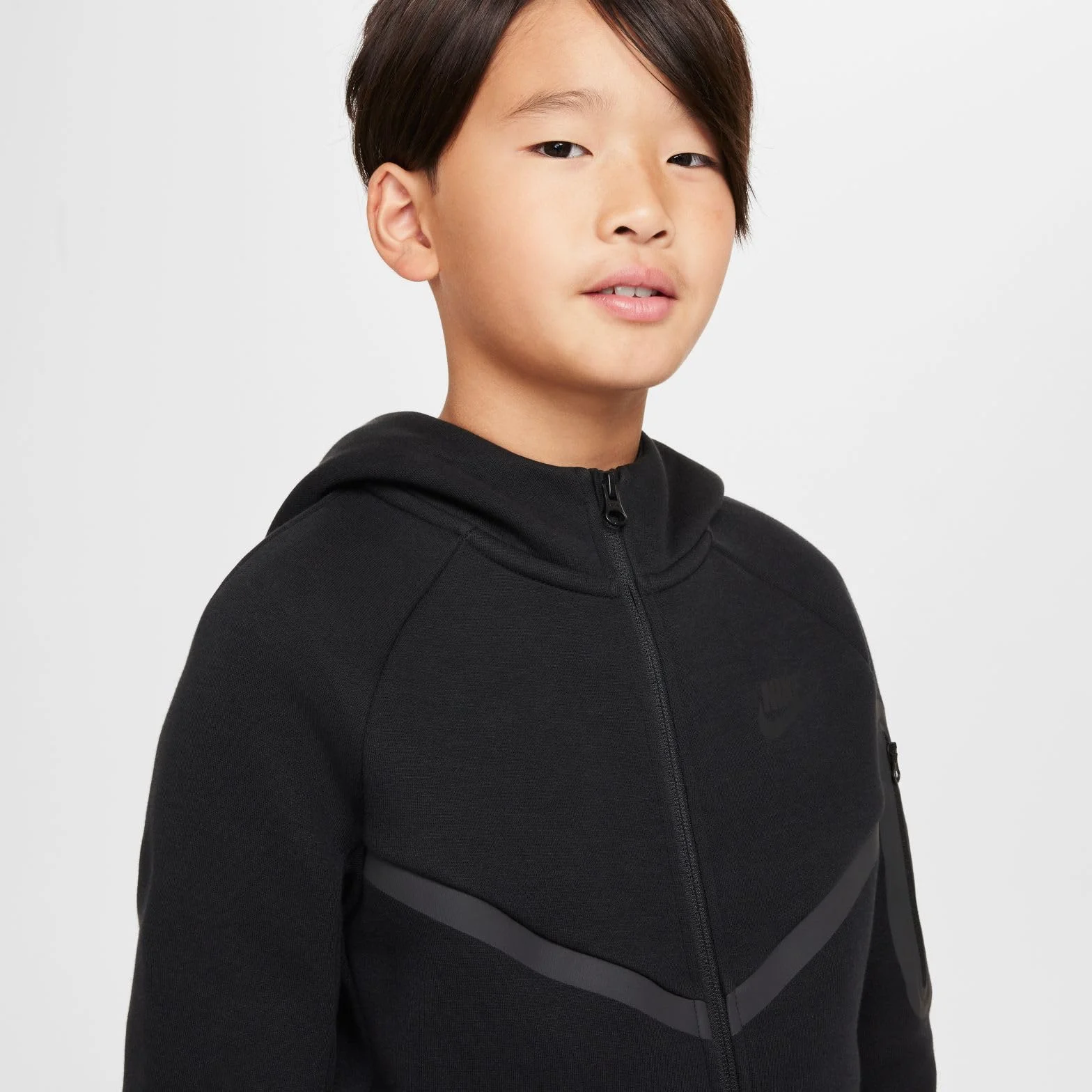 Nike Chłopcy Tech Fleece Fz-Pd Kurtka Black/Black/Black 152/158