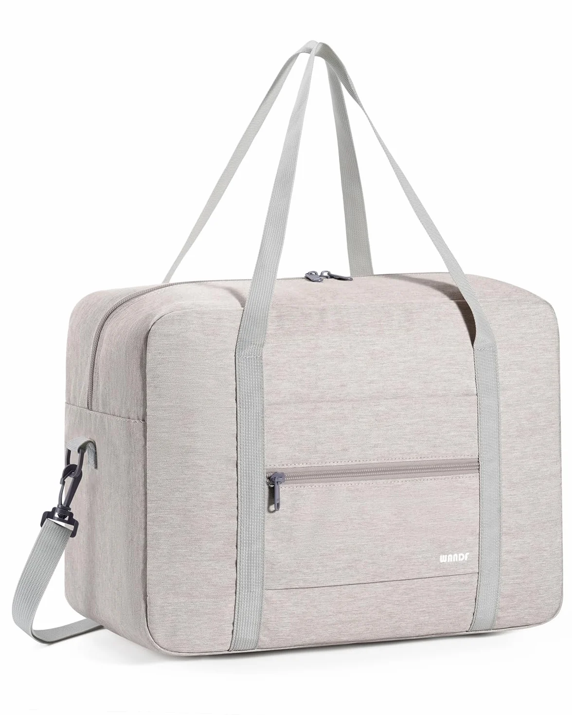 WANDF Bagaż Podręczny do Samolotu Składany Ryanair 40x20x25cm Torba Sportowa, Szpitalna, Weekendowa (Denim Beżowy 20l z Paskiem na Ramię)