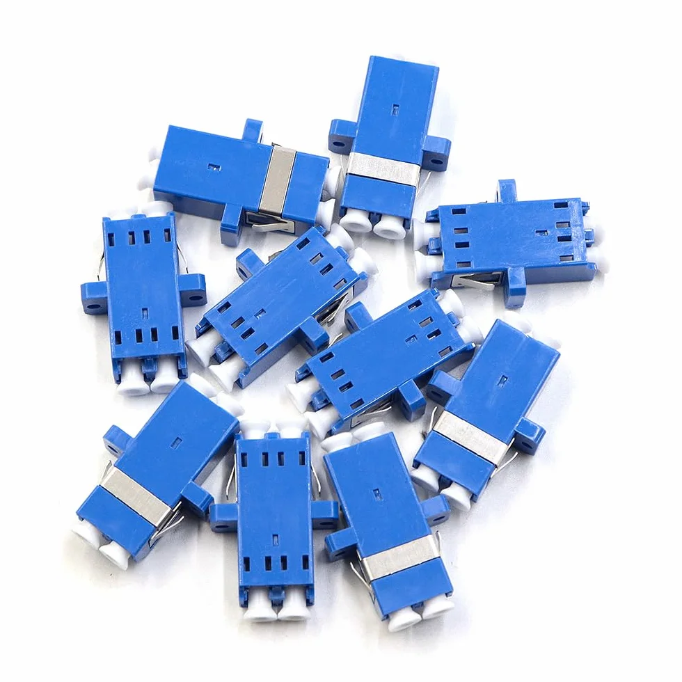 DollaTek 10 sztuk ?wiat?owodowych LC do LC jednomodowy adapter UPC Duplex ?wiat?owodowy przed?u?acz/?wiat?owód LC ??cznik serii
