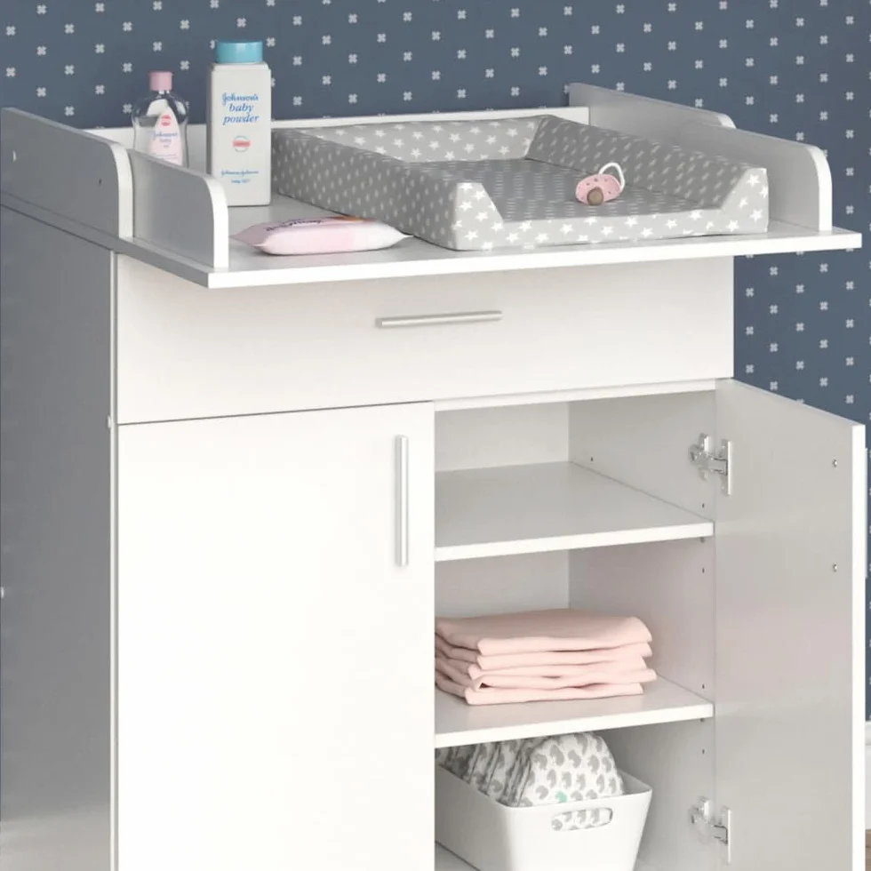 Vicco Przewijak dla dziecka "Lena", Biały, 75.2 x 101.5 cm, convertible en commode standard après la période de change