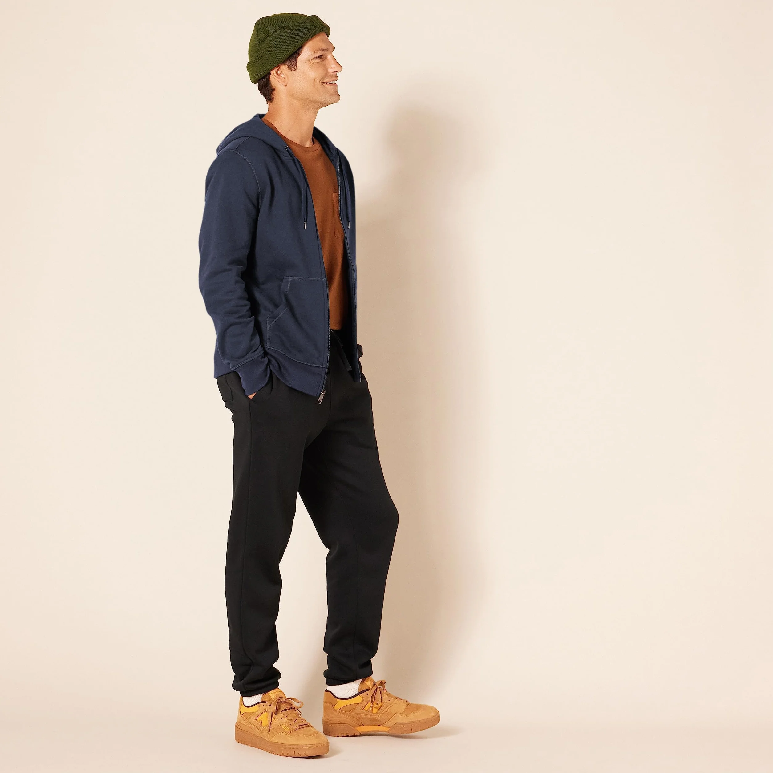 Amazon Essentials Mężczyźni Bluza polarowa z kapturem na zamek błyskawiczny Big Tall