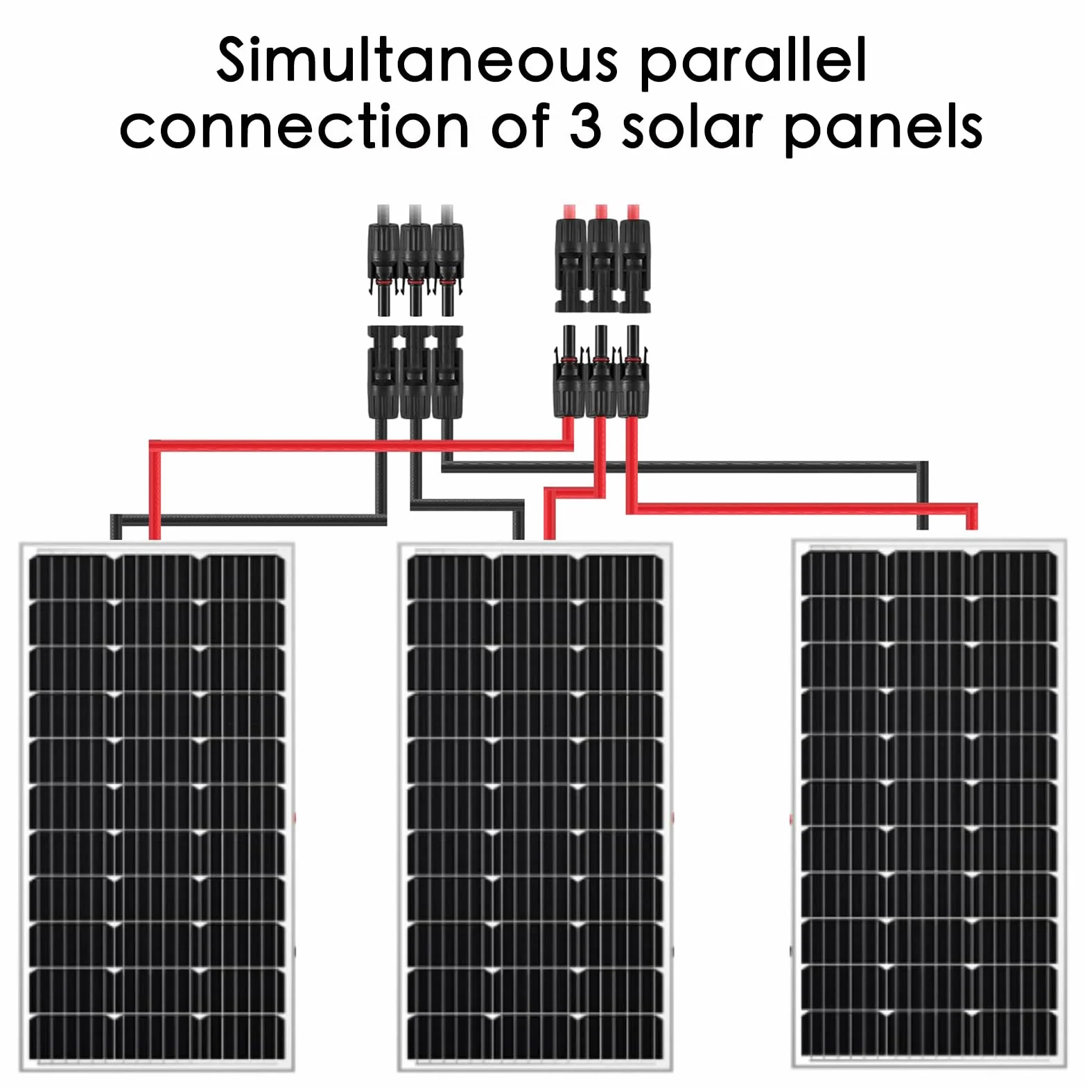 Wtyczka solarna rozgałęźnik Y adapter równoległy 3 na 1, kabel modułu solarnego, rozdzielacz wtyczek fotowoltaicznych