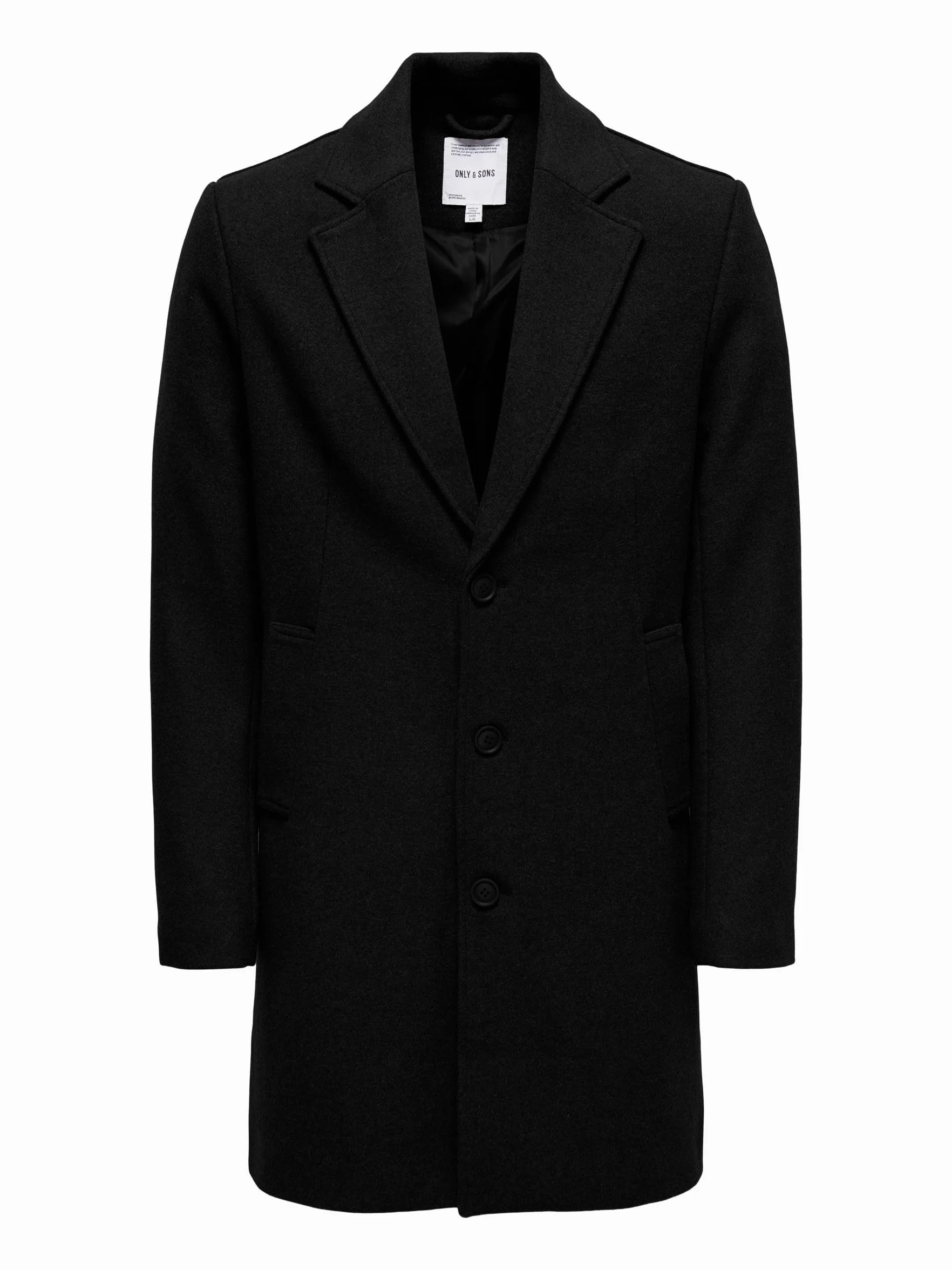 ONLY & SONS Onsmatthew Wool Coat OTW Noos męski płaszcz, czarny, M