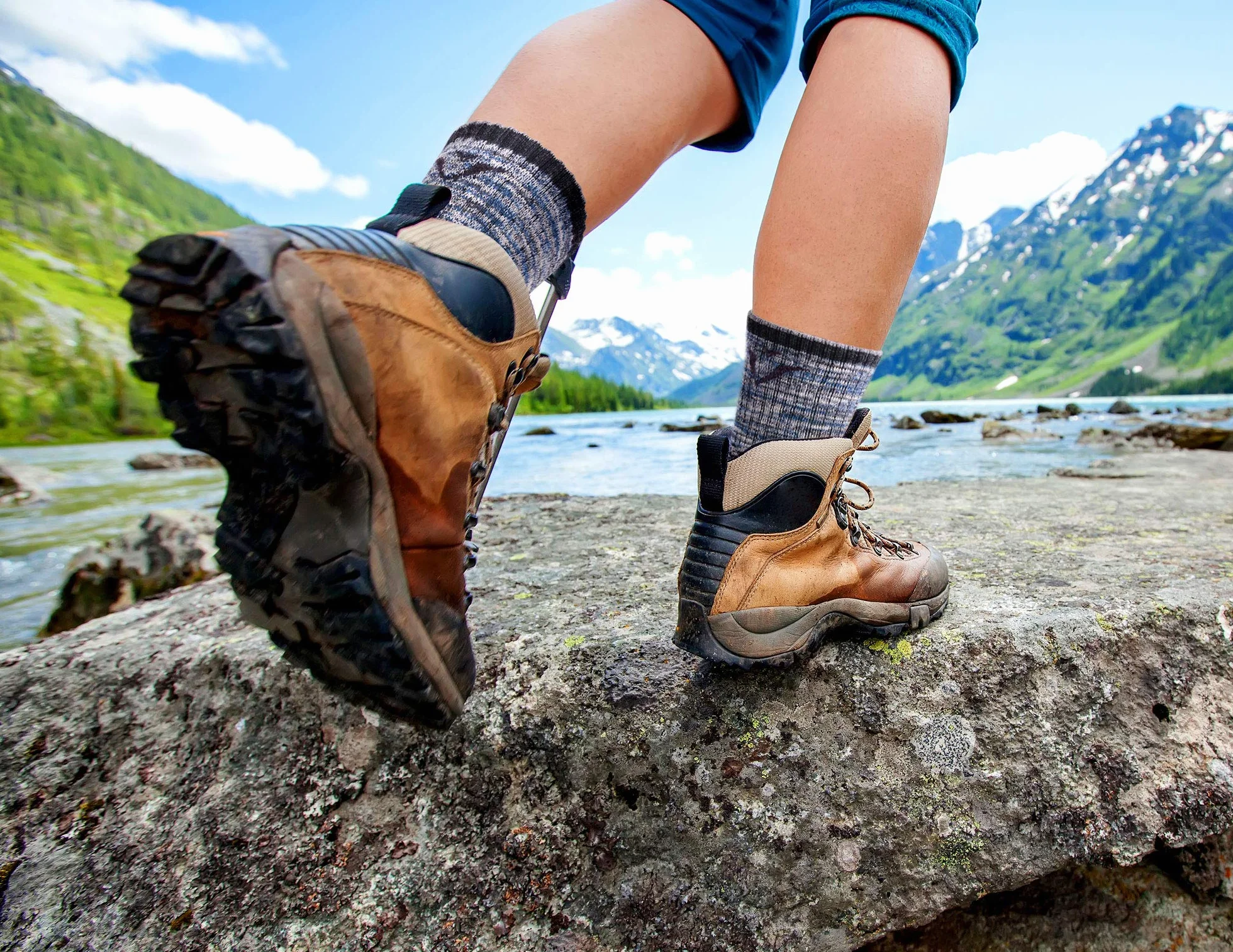 FEIDEER Męskie skarpety trekkingowe, wielopak, Wicking Cushioned Outdoor Recreation Crew Socks