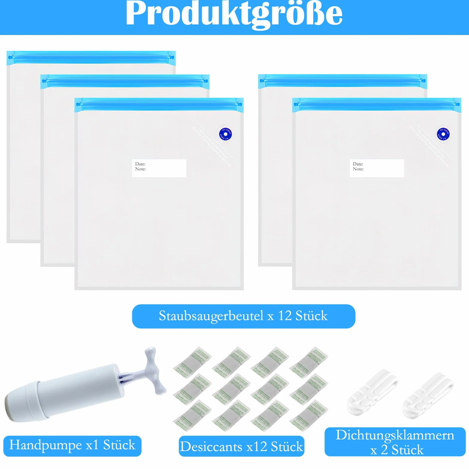 Zestaw próżniowy, 12 sztuk, filament do drukarki 3D, kompresja próżniowa, odporne na wilgoć, worki próżniowe do filamentu 3D, worki próżniowe wielokrotnego użytku, uszczelnione próżniowo do