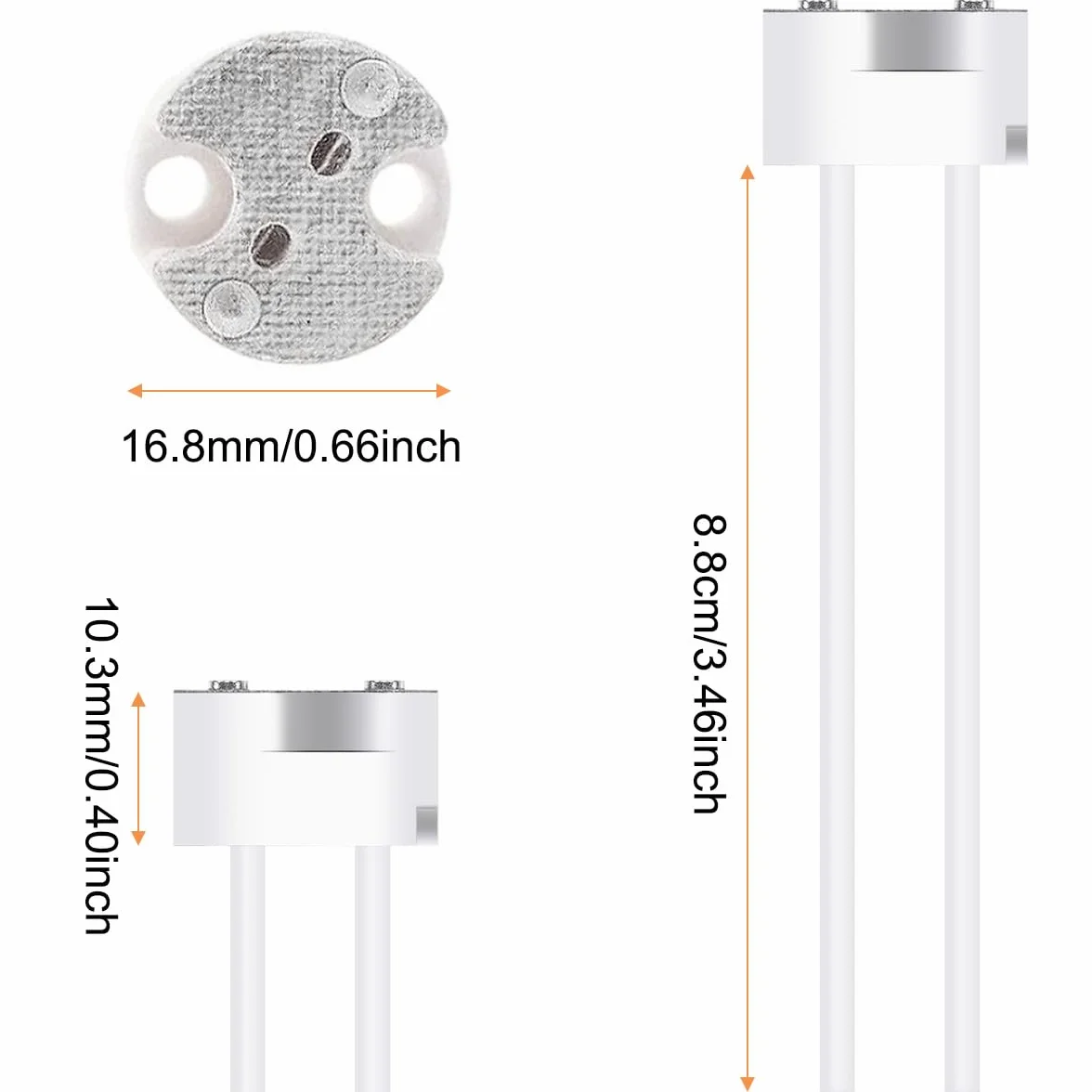 MR16 GU5.3 gniazdo lampy LED Holder, 10 sztuk żarówka halogenowa żarówka ceramiczna złącze przewodowe adapter MR11 G4, Incandescent CFL Holder Base Plug Converter