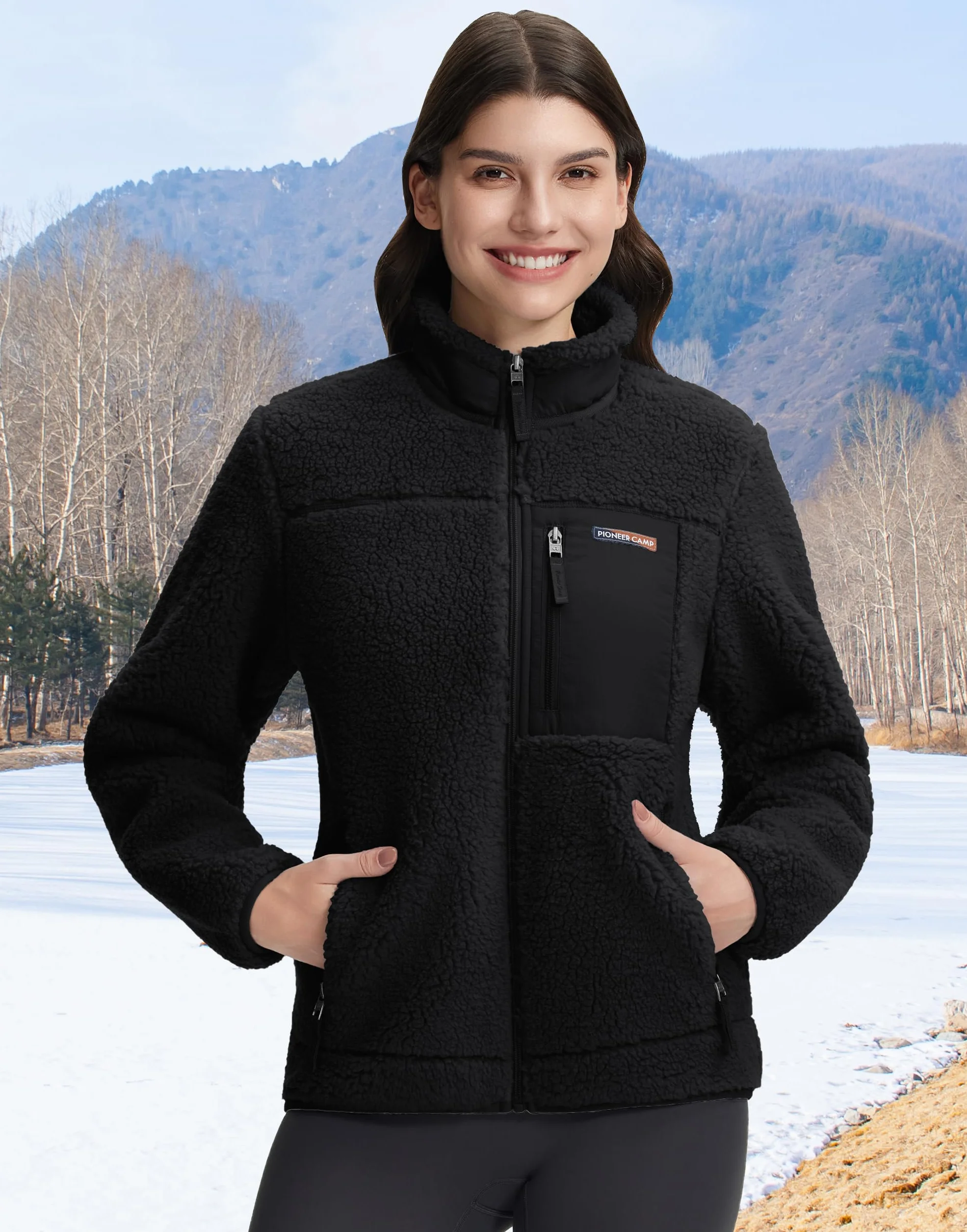 Pioneer Camp Damska kurtka polarowa outdoorowa, wiatroszczelna, wysokiej jakości (550 g), elastyczne ściągacze i obszycie – ciepła kurtka zimowa do aktywności alpejskich i na co dzień