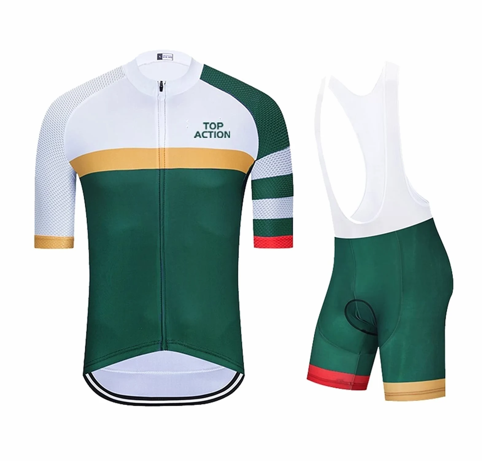 Męska odzież kolarska Męska Jazda na rowerze Jersey Zestaw Krótki Rękaw i Wyściełane 3D Jazda na rowerze Rower BIB Szorty □ Odzież rowerowa Drogowa Oddychająca/Wilgotność Męskie koszulki kolarskie(G