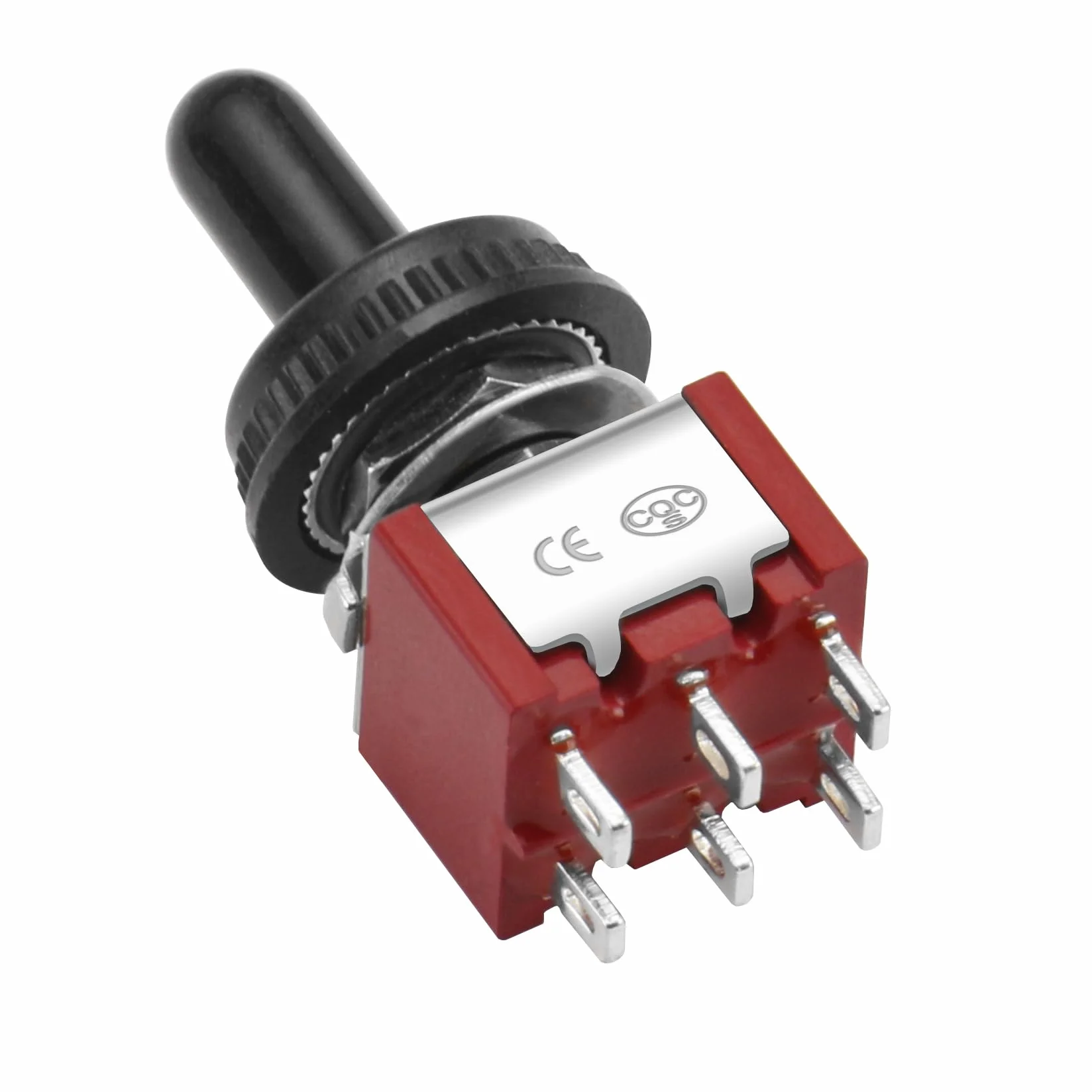Heschen 5 mini chwilowych przełączników kołyskowych MTS-223 ON-OFF-ON DPDT, 6-pinowy, 2 A 250 V, 6 A 125 V