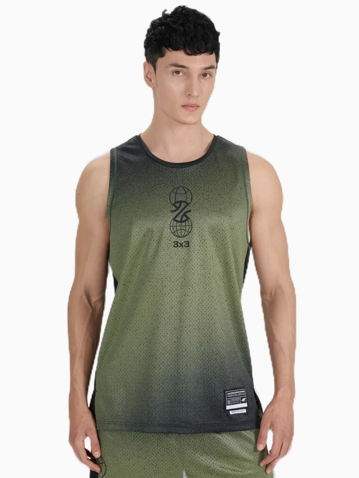 4F Tank top do koszykówki oversize szybkoschnący męski
