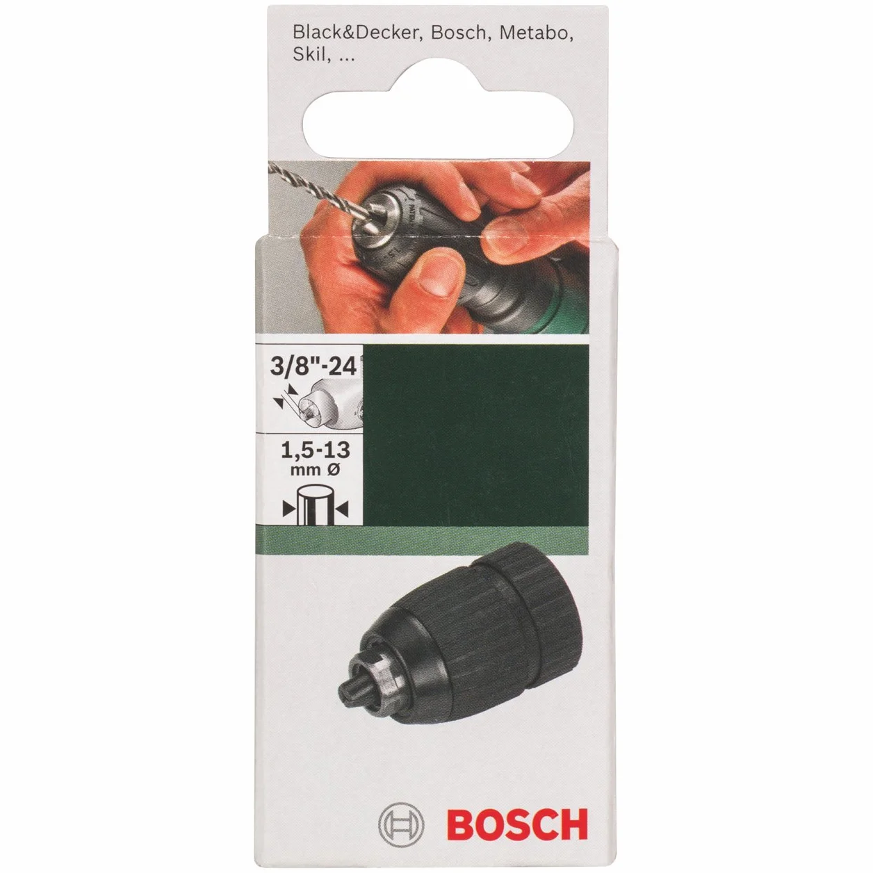 Bosch 2609255707 1,5-13 mm 3/8 cala x 24-gwintowy uchwyt bezkluczykowy