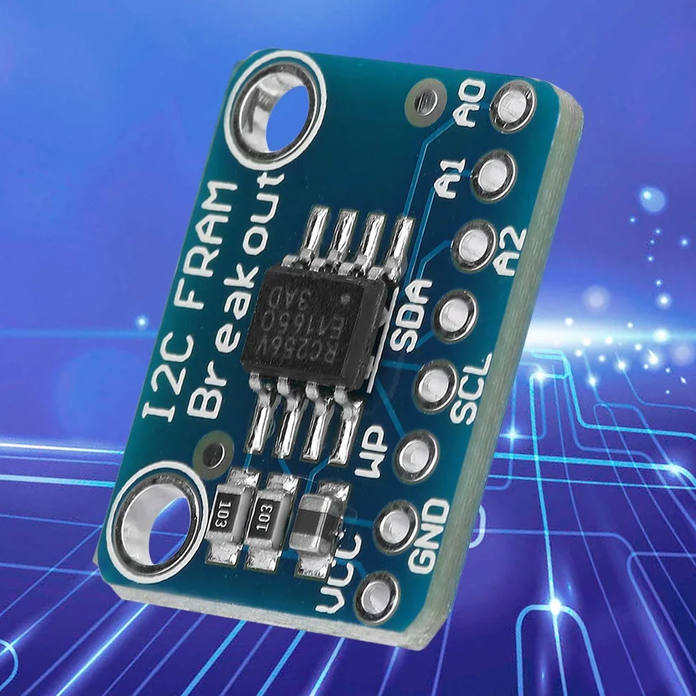 I2C Nieulotna Płytka Rozszerzeń MB85RC256V 32KB – Moduł Pamięci do Rejestratorów Danych, Niski Pobór Mocy, Buforowanie Danych przy Braku Stabilnego Źródła Napięcia