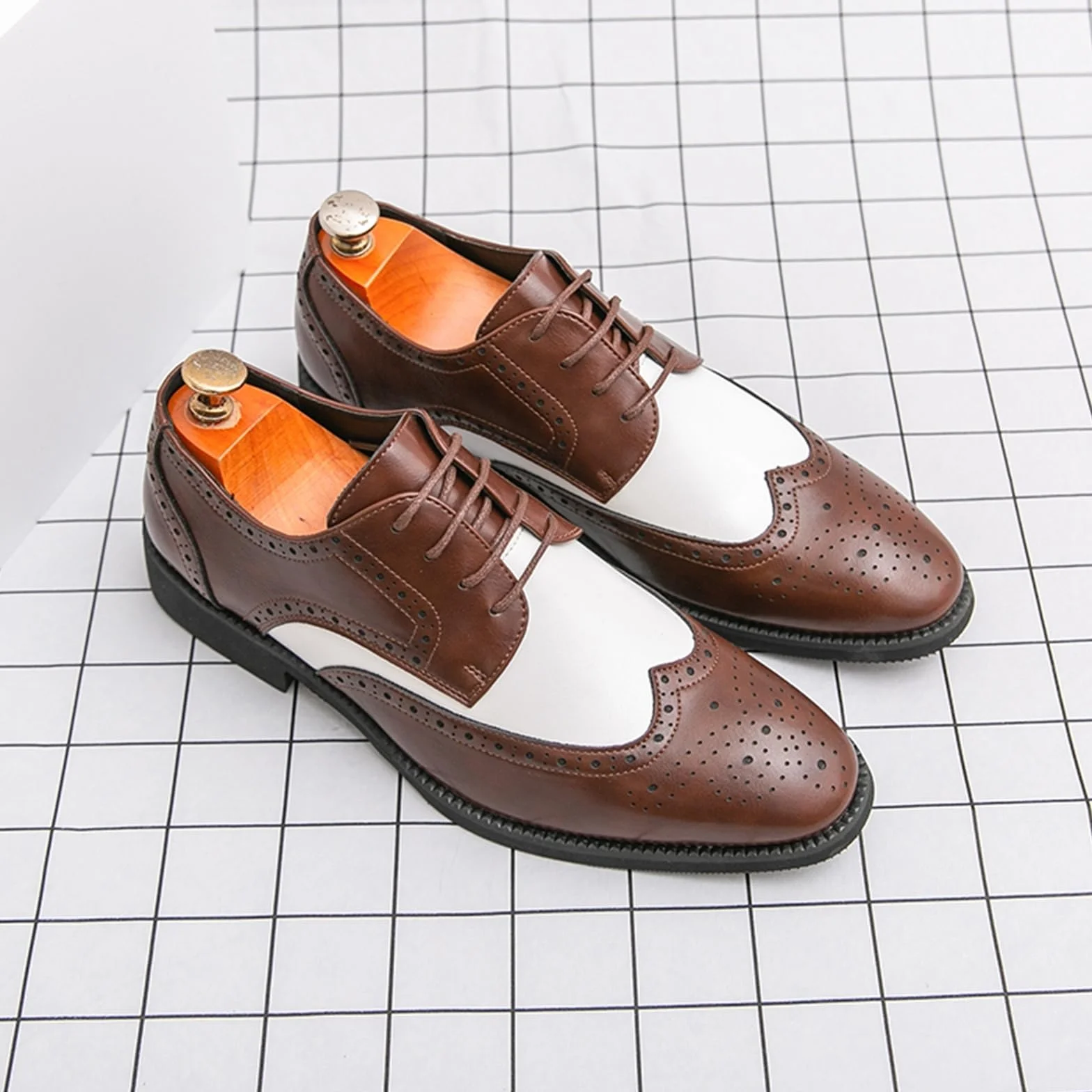Męskie buty Oxford sznurowane