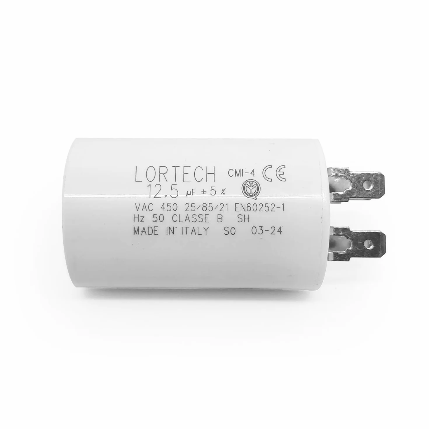KONDENSATOR STAŁY 12,5 µF - Ø 35mm x 56 mm - PŁASKIE DNA - WYPRODUKOWANE WE WŁOCH
