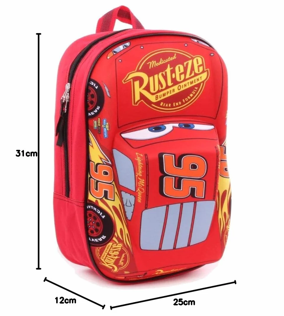 Disney 760-8462 Piston Cup Champion Cars Lightning McQueen plecak z efektem 3D, 31 cm