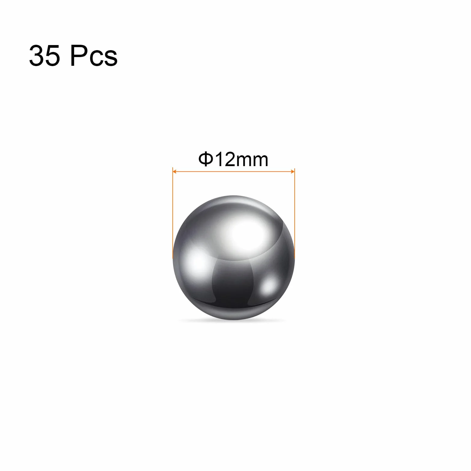 QUARKZMAN 35 sztuk Precyzyjne kulki 12mm Średnica 304 Stal nierdzewna łożyska
