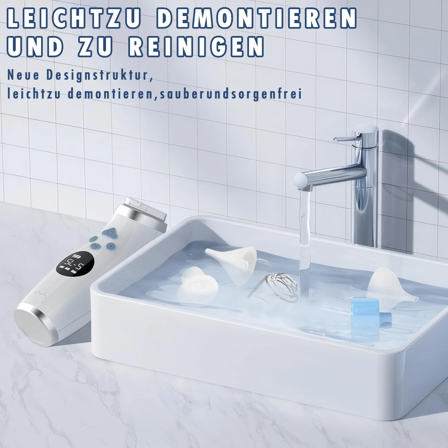 Elektryczny aspirator do nosa dla niemowląt, z 5-stopniową siłą ssania i 3 wymiennymi końcówkami silikonowymi, zintegrowana muzyka, uspokajające światło i wyświetlacz LCD