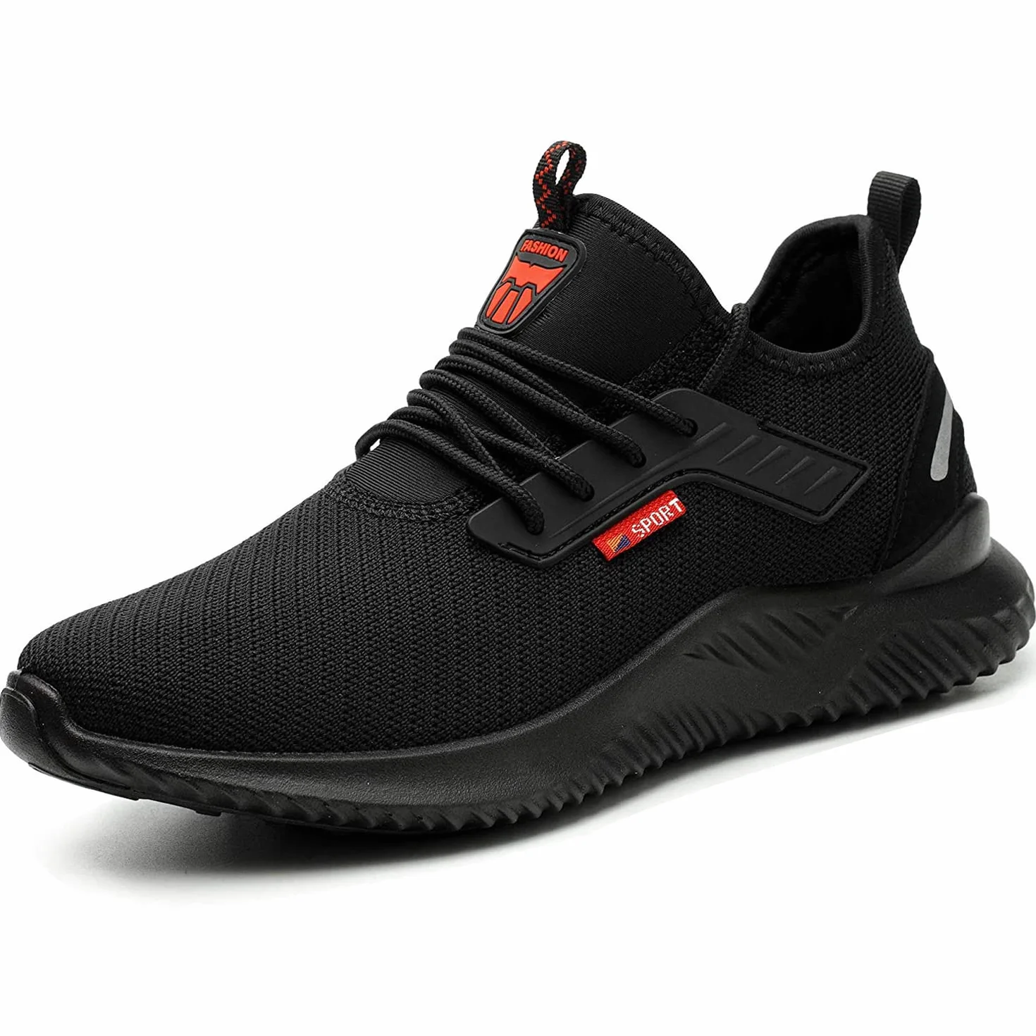 Calish Buty ochronne stalowe palce robocze oddychające antypoślizgowe czarne 38 EU