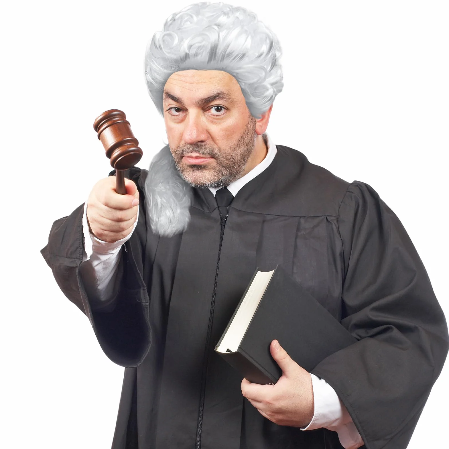 Peruka w stylu barokowym, renesansowa peruka sędzia lord kompozytor, peruka markiz z czarną wstążką, styl barokowy, męska szlachetna peruka, na Halloween, cosplay, szlachetna peruka, biała