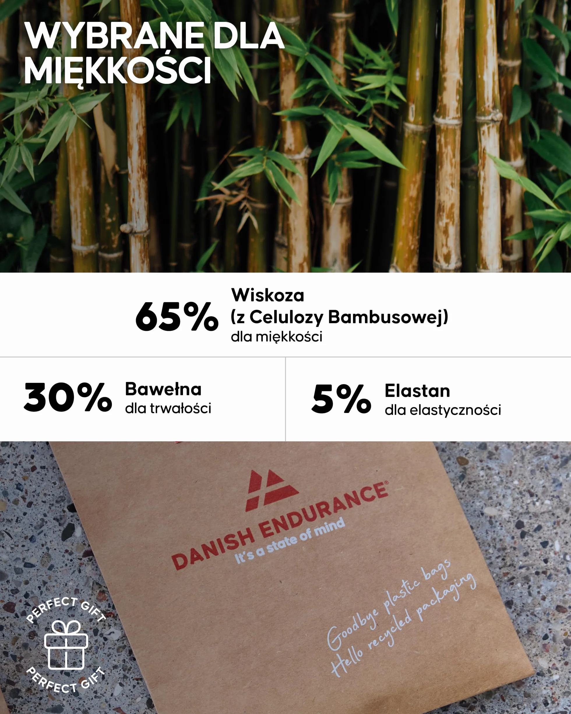 DANISH ENDURANCE Bambusowe Bokserki Męskie 3-PACK