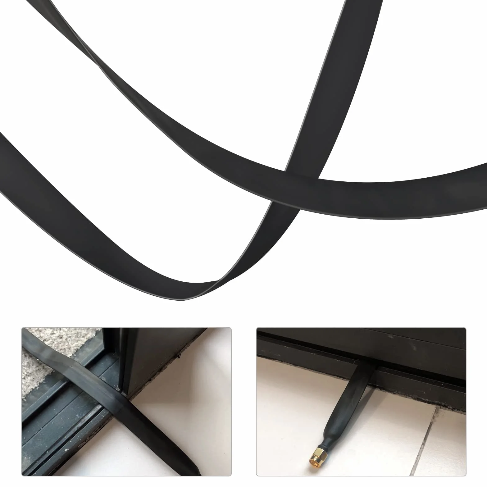 LoRa płaski kabel SMA, wtyczka do gniazda SMA, przepust okienny i drzwiowy, kabel koncentryczny, adapter przedłużający do LTE 4G, LoRa, WiFi, LoRaWan, Bobcat, Nebra RAK, Helium Hotspot, HNT, Miner, 2
