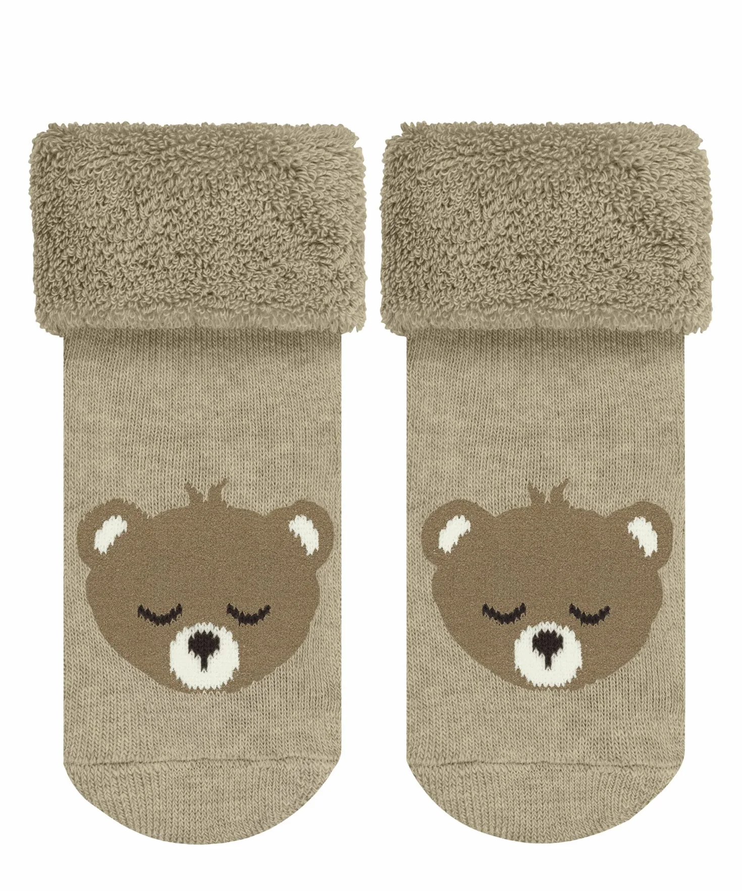 FALKE Uniseks - niemowlęta Skarpety Baby Bear B So Bawełna na prezent 1 Para, Beżowy Sand Melange 4650, 62-68