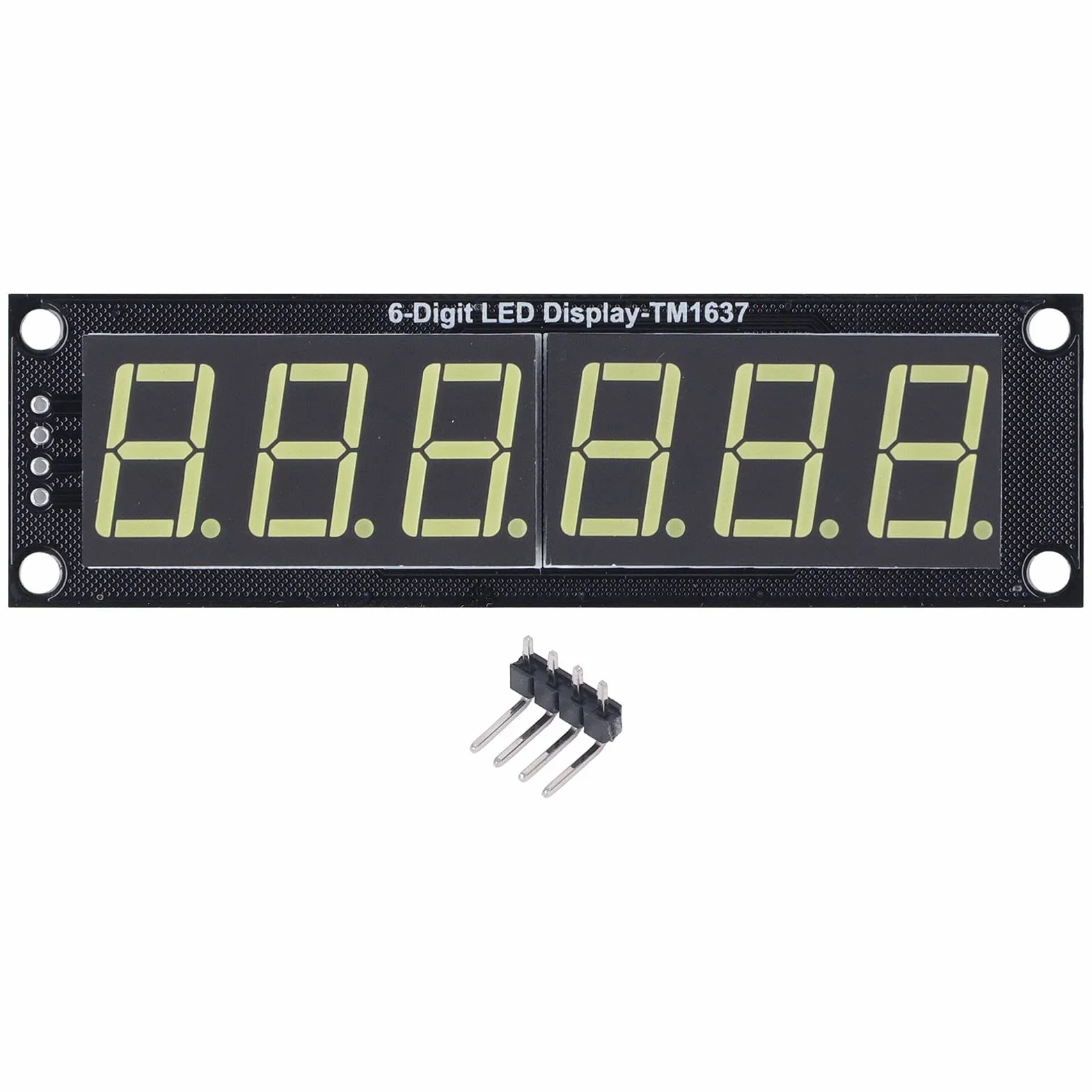 Wyświetlacz LED Cyfrowa Tuba 6 Cyfr 7 Segmentów Dziesiętnych TM1637 IC 2 Piny Białe światło Cyfrowe, Wyświetlacze Segmentowe LED