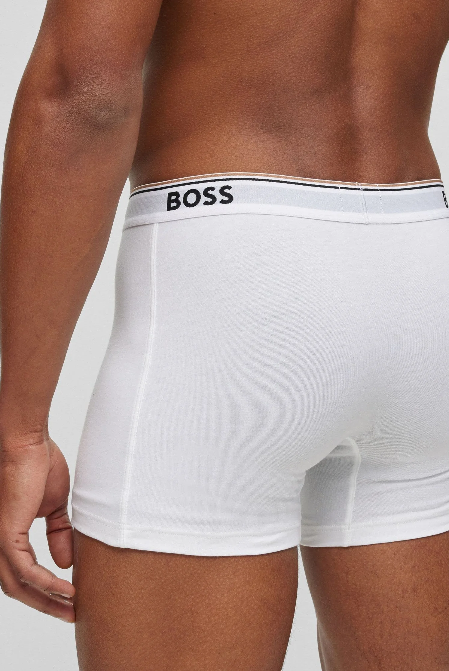 BOSS bokserki męskie, White100, M, 3 pary