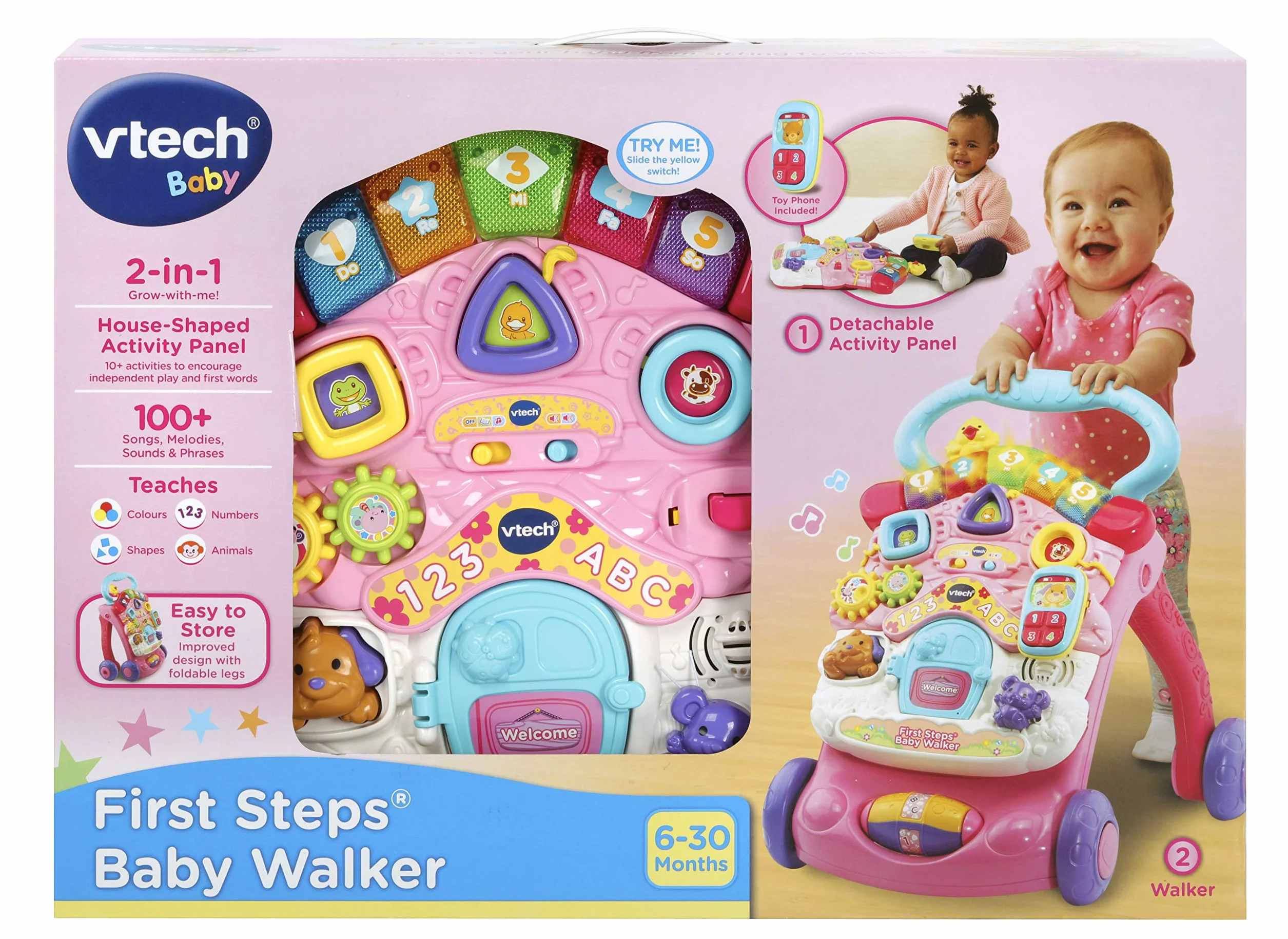 VTech 505653 chodzik dla niemowląt, różowy