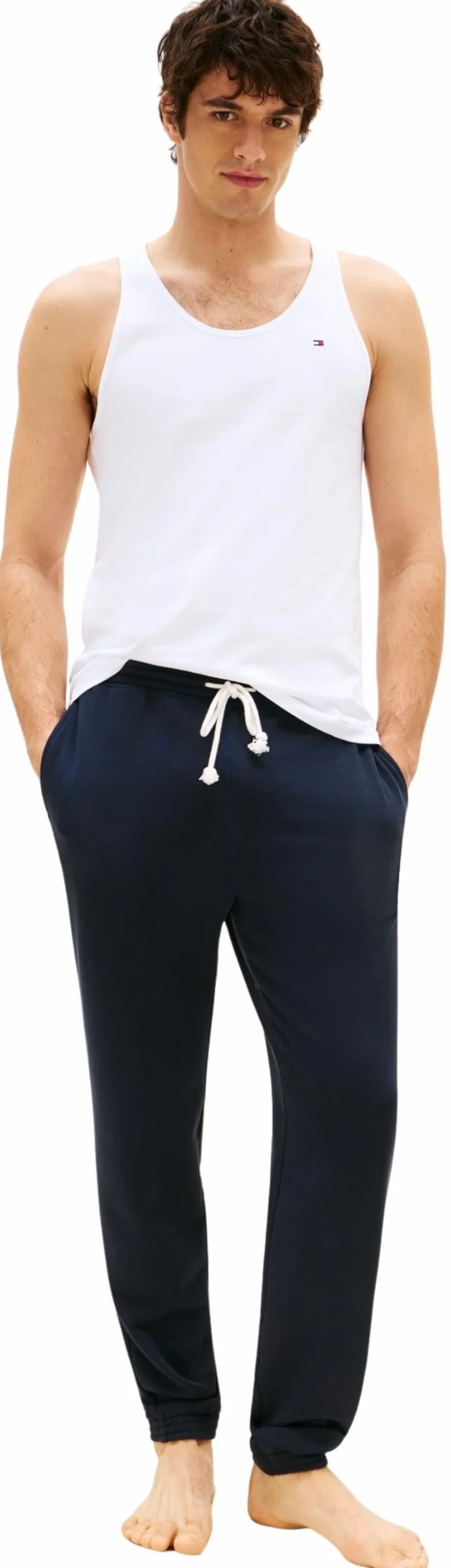 Tommy Hilfiger Męskie podkoszulki z okrągłym dekoltem, 3-pak, Biały (biały/biały/biały), L