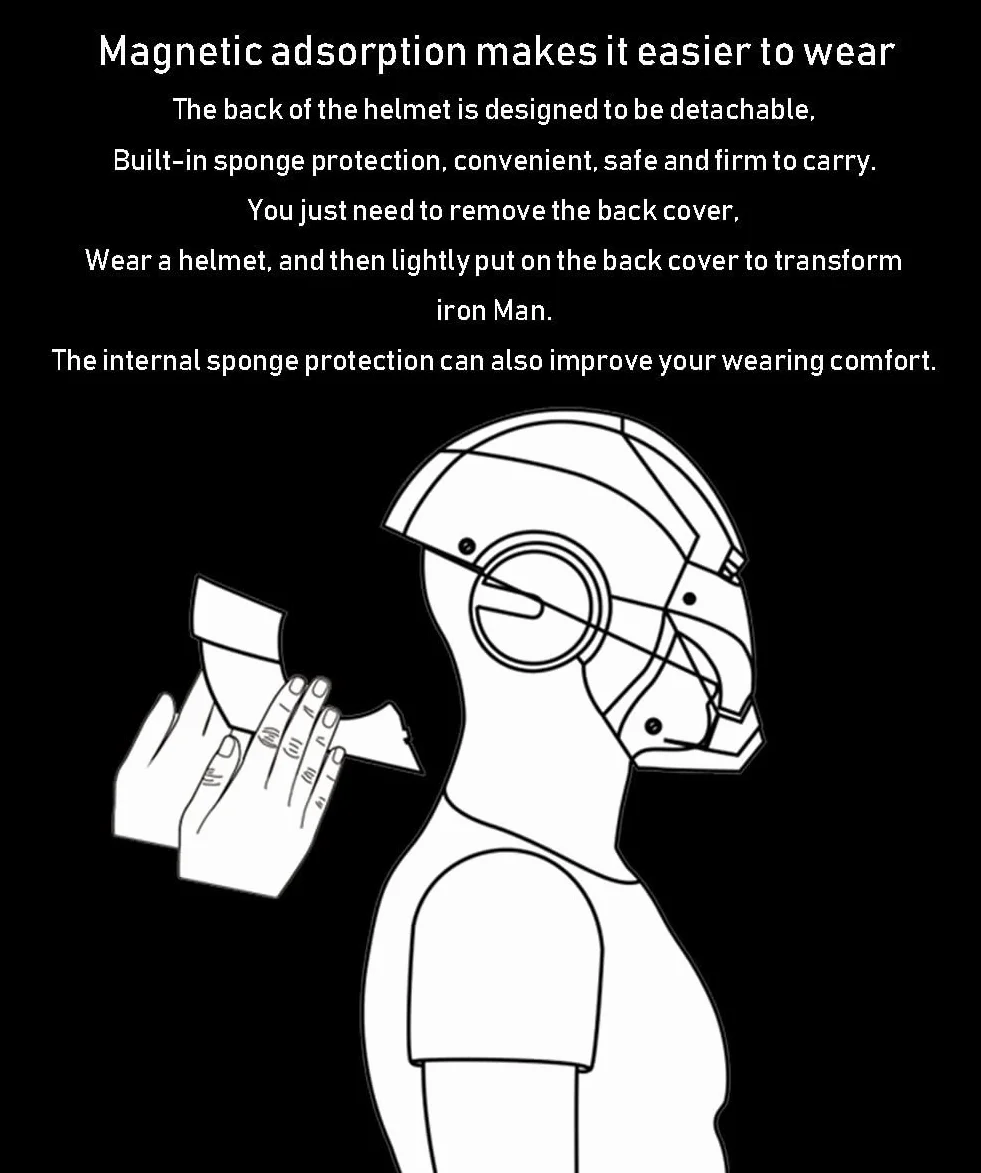 Iron Man kask elektryczny MK5 1:1 do noszenia sterowanie głosem świecąca maska