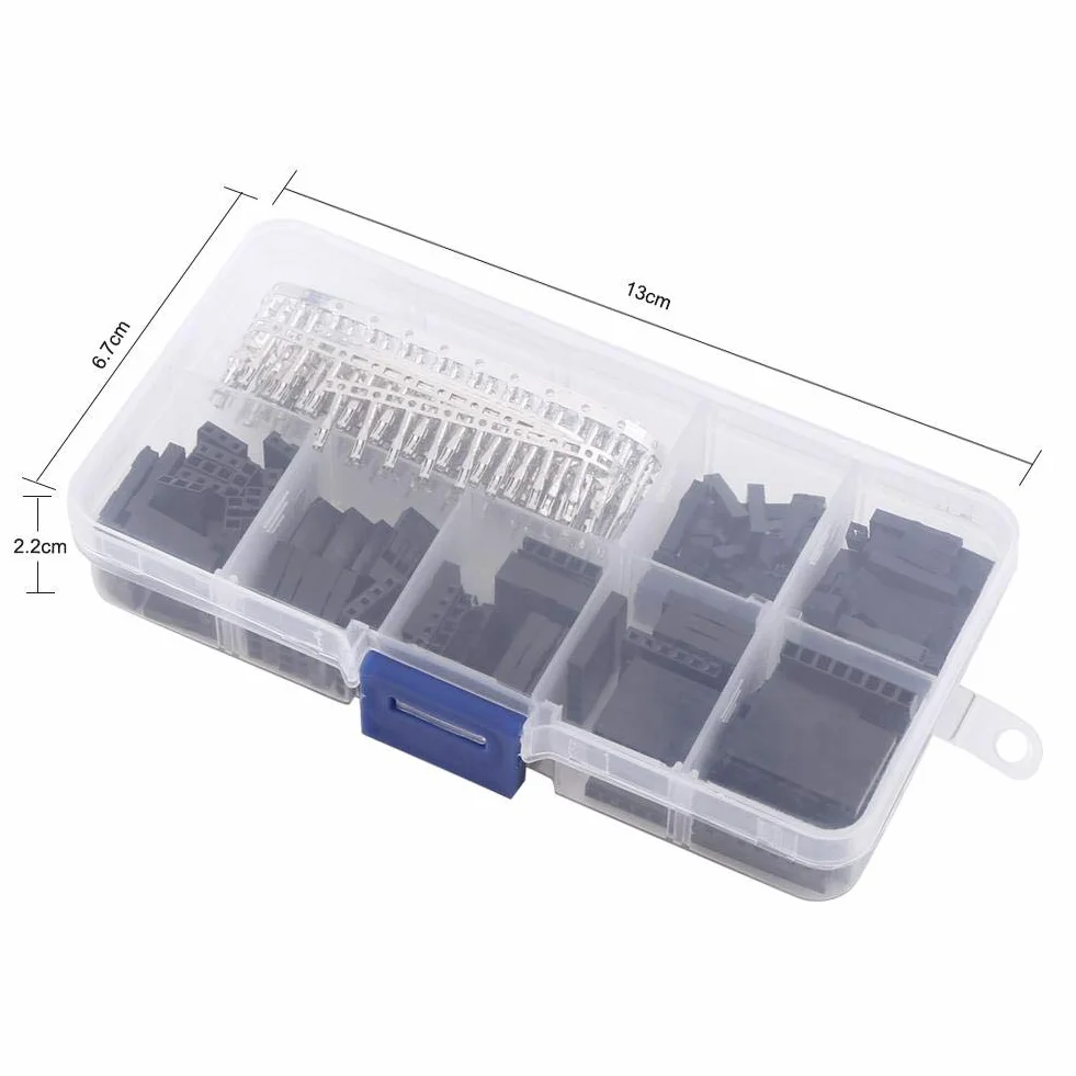 Jumper Header Kit, 310 Stk. 2,54 mm Jumper Draht Crimp Pin Stecker Stiftleiste Jumper und Crimp Pins (männlich)