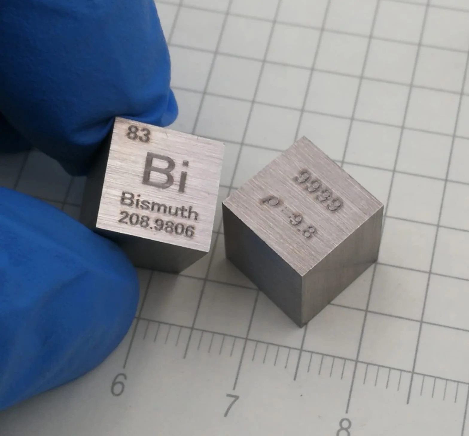 Metal Elements Cubes-Periodic Table-10mm Pure Metal Element Cubes - Laser Engraved High Density Cube Set for a Periodic Table of Elements Collection And Teachingstration(Bismuth)
