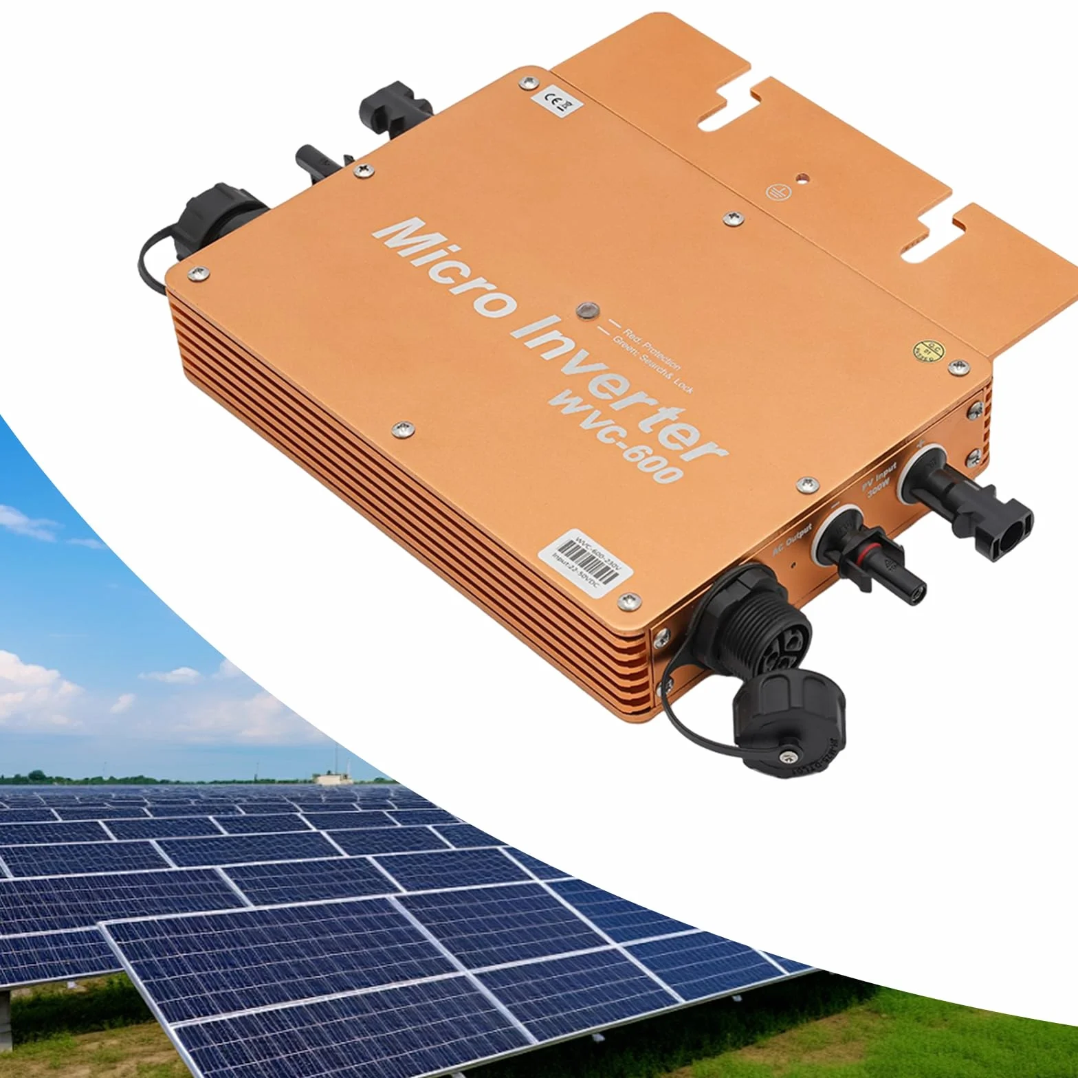WVC-600 W falownik mikro-słoneczny MPPT przetwornica napięcia, wodoszczelność IP65, Solar Power Grid Tie Micro falownik do systemów wytwarzania prądu (nie jest to funkcja komunikacji)