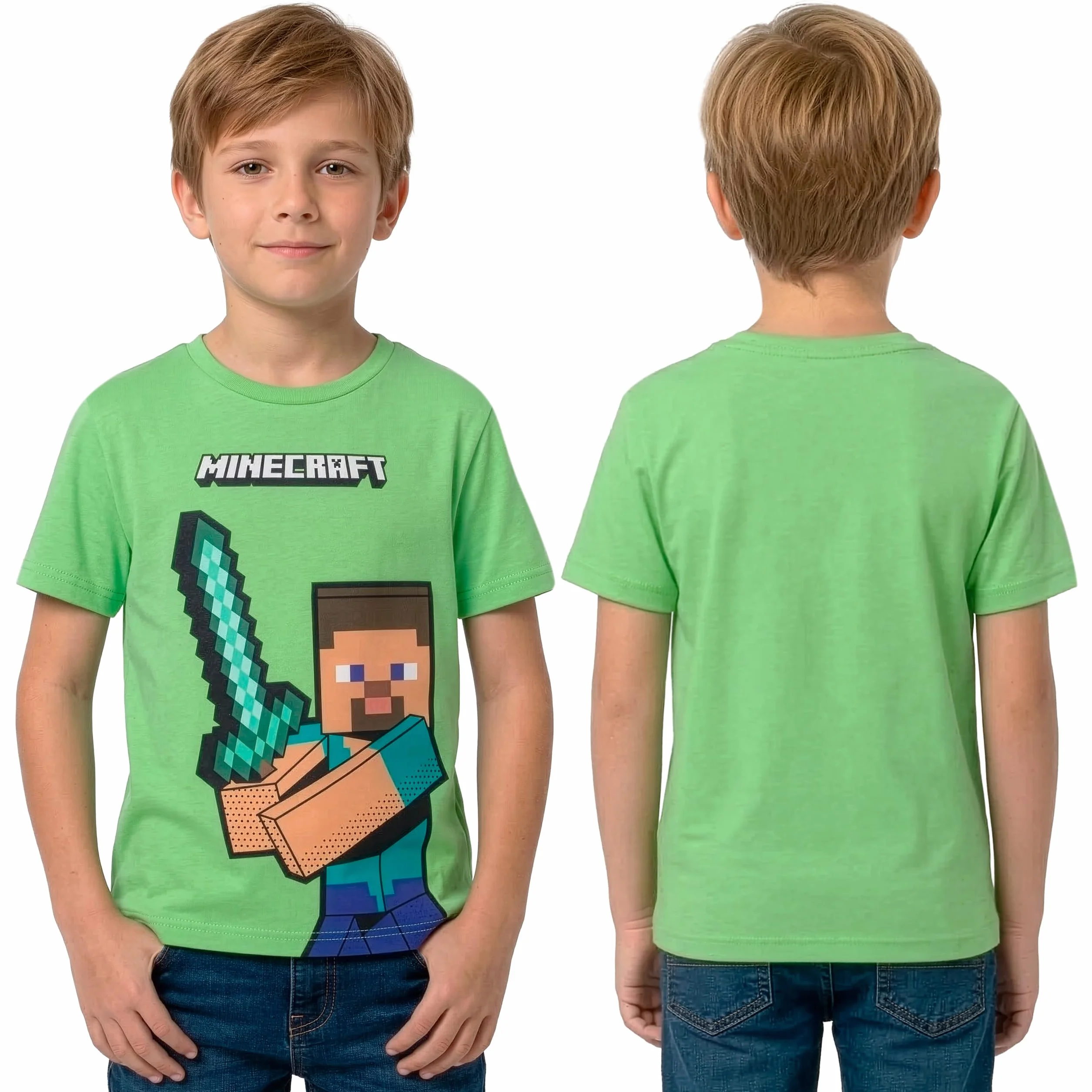 Minecraft Koszulki Dla Chłopców, Zestaw 3 Koszulek Gamingowych Dla Dzieci, Pakiet Koszulek Dziecięcych