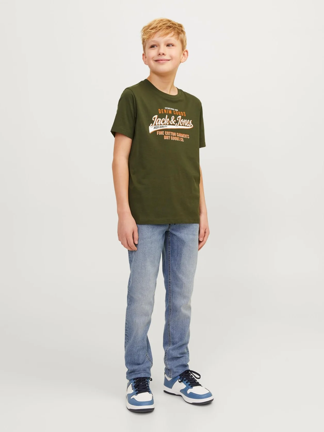 JACK & JONES Jjiglenn Jjelasticated Mf 995 Noos Mni - spodnie jeansowe Chłopcy