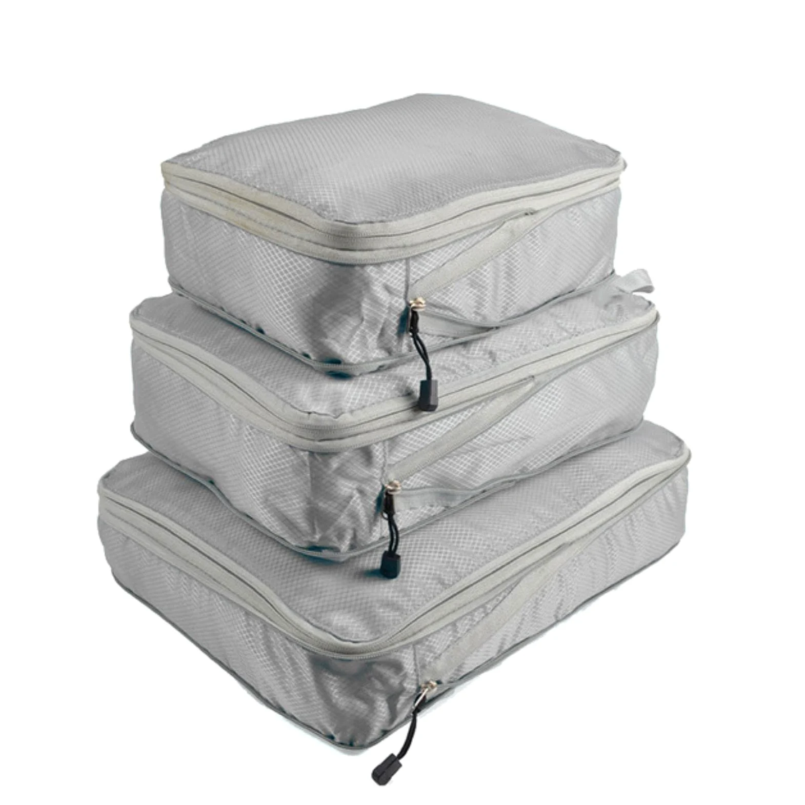 1 szt. Kostki do pakowania Składana wodoodporna torba podróżna do przechowywania Walizka Nylon Przenośna z torebką Organizator bagażu – duży Tylko 40X30CM 1, czarny (tylko szary średni 35X25CM1)