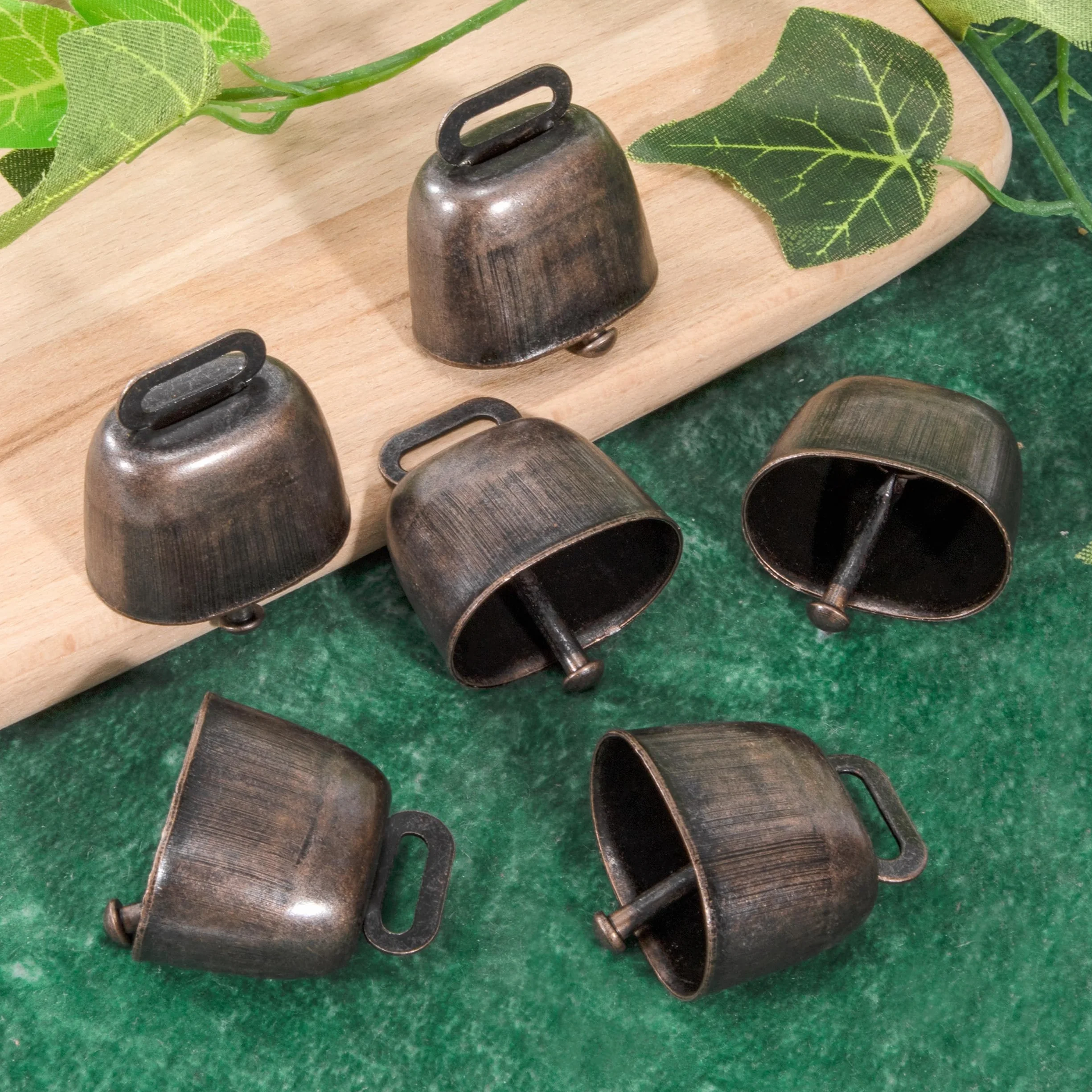 Mini dzwonek do krowy, 12 sztuk, w stylu vintage, żelazny dzwonek do kozy, metalowy dzwonek dla zwierząt domowych, obroża dla zwierząt domowych, dla bydła, krowy, konia, owiec