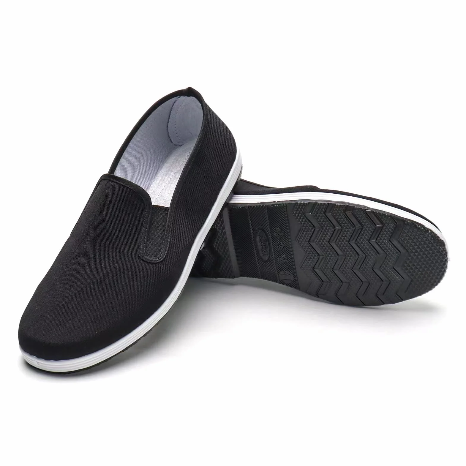 Buty Tai Chi, tradycyjne chińskie buty kung fu z płótna żaglowego, stare buty pekińskie do sztuk walki, czarna gumowa podeszwa, uniseks