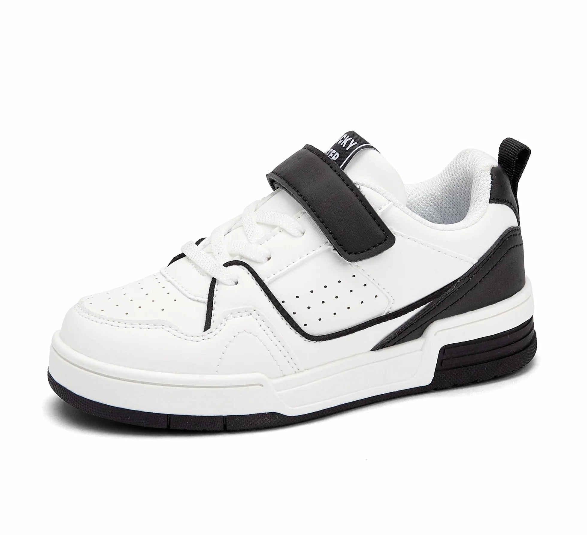 LUCKY STEP Dziecięce buty typu sneakers – wygodne buty rekreacyjne do szkoły, uprawiania sportu i na co dzień, niskie trampki z zapięciem na rzepy, dla chłopców/dziewczynek