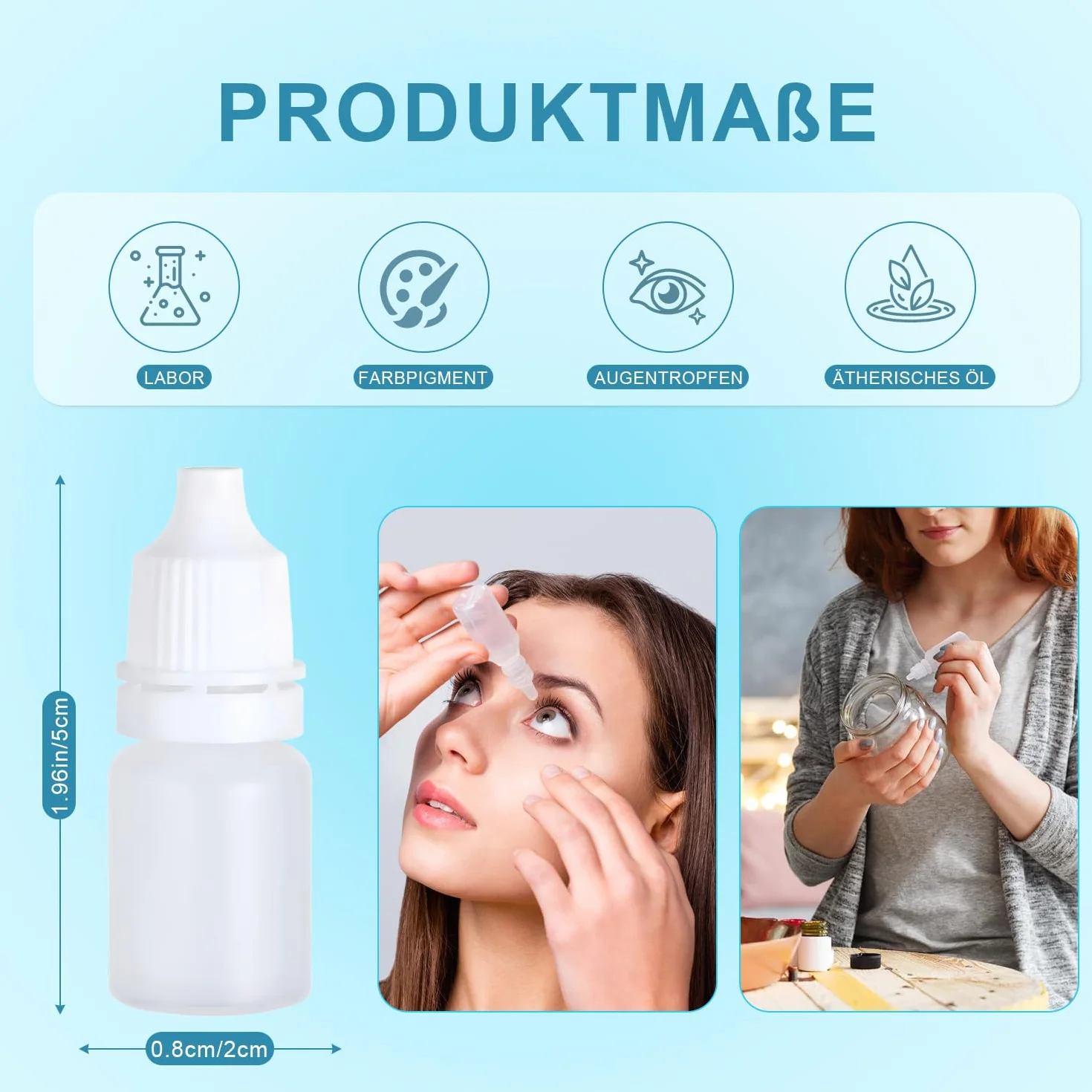 10 sztuk butelek z kroplomierzem, 5 ml, elastyczne butelki na płyn, 5 ml, z pokrywką, puste butelki do wyciskania