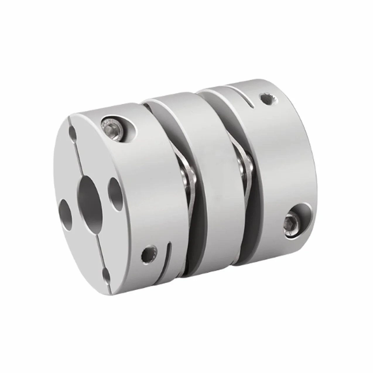 Elastyczne sprzęgło ze stopu aluminium podwójna membrana zacisk wału silnika złącze D26L30 różne średnica wewnętrzna 12-12 mm