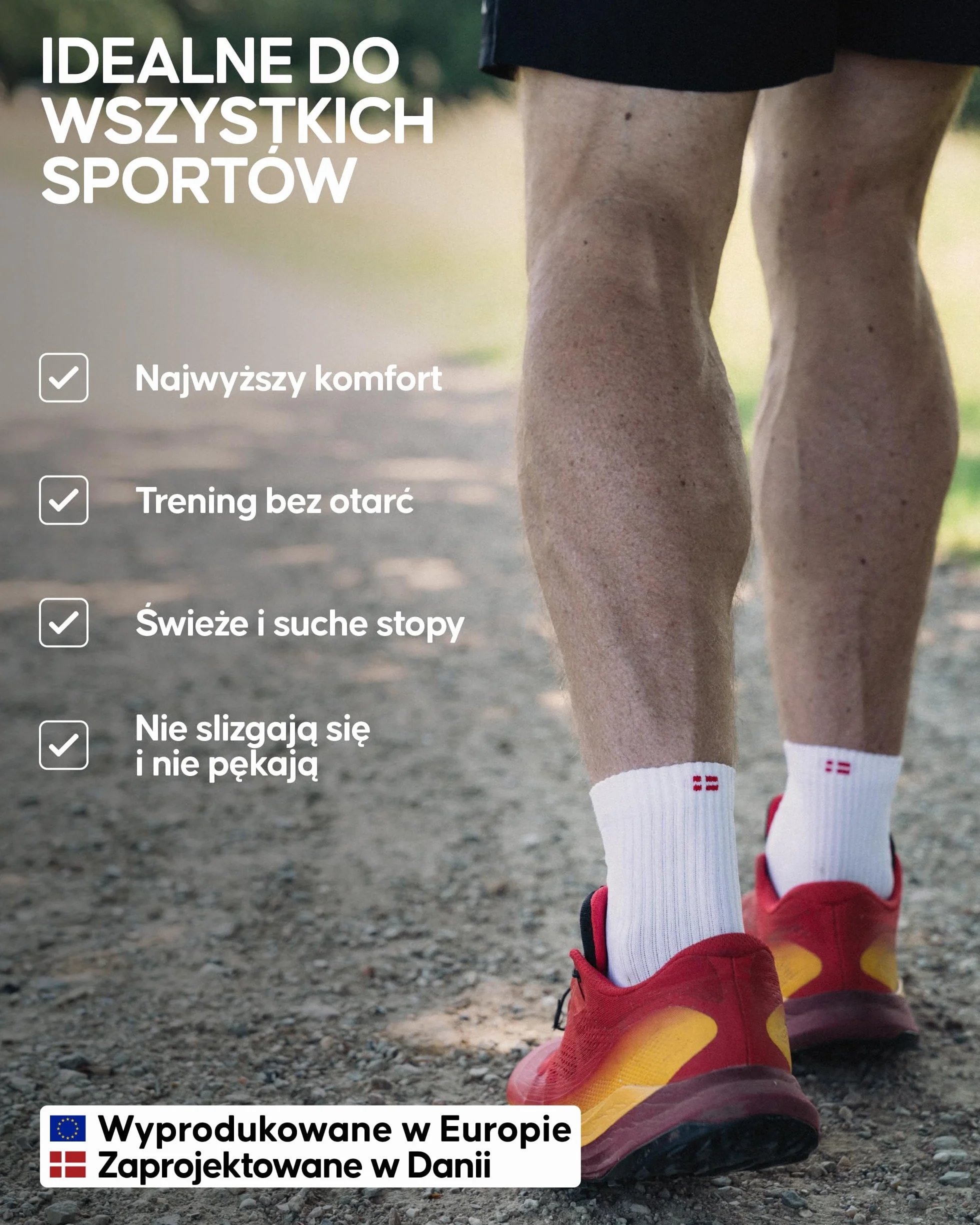 DANISH ENDURANCE Skarpety do Biegania o Precyzyjnym Dopasowaniu, Lekkie Skarpety Sportowe do Siłowni i Treningów, dla Kobiet i Mężczyzn, Unisex, 3-Pak