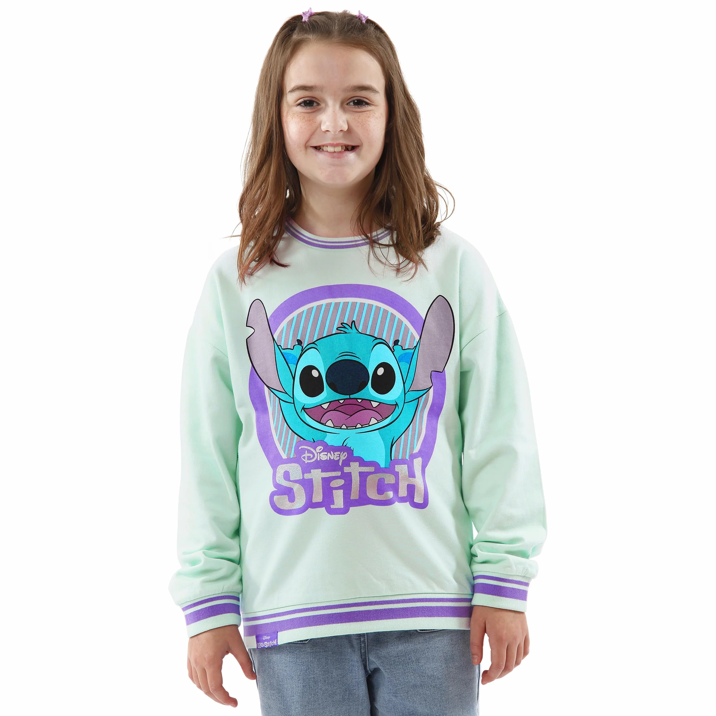 Disney Dziewczęca Bluza Stitch | Ubrania Stitch Dla Dziewczyn | Oficjalne Prezenty Lilo i Stitch Dla Dziewczyn